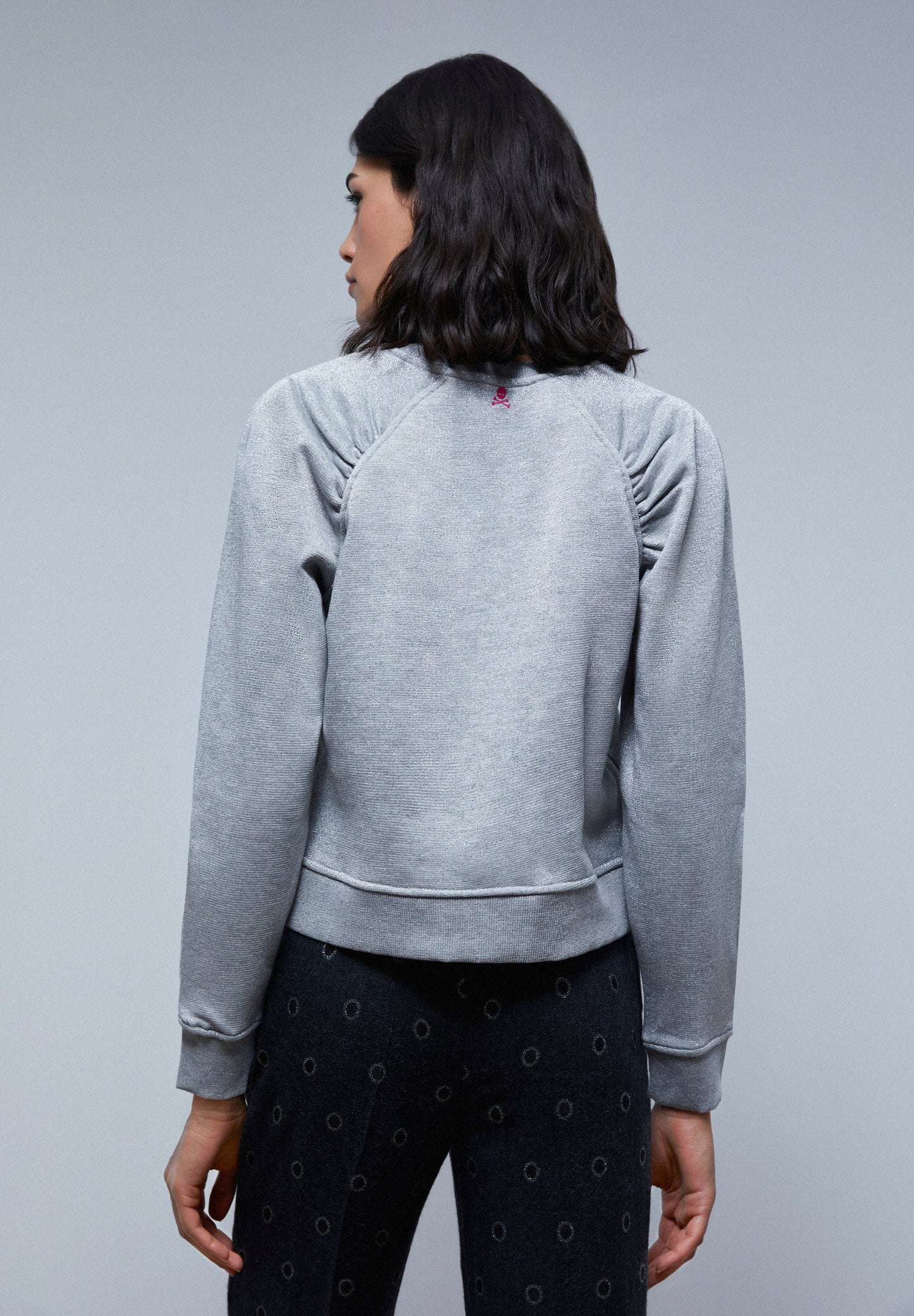 LUREX RUCHED SWEATSHIRT