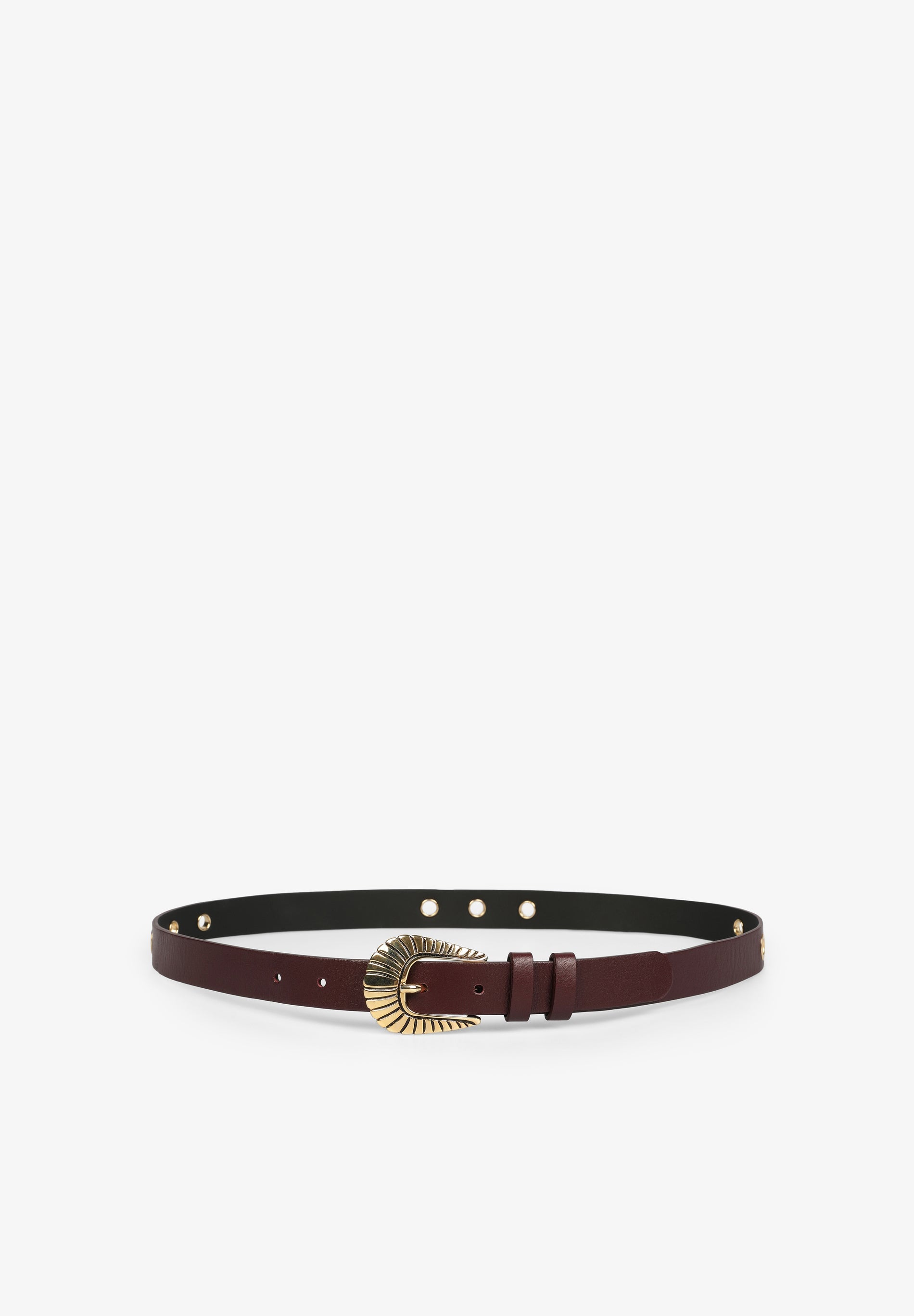 LEATHER BELT WITH BUCKLE DETAILS