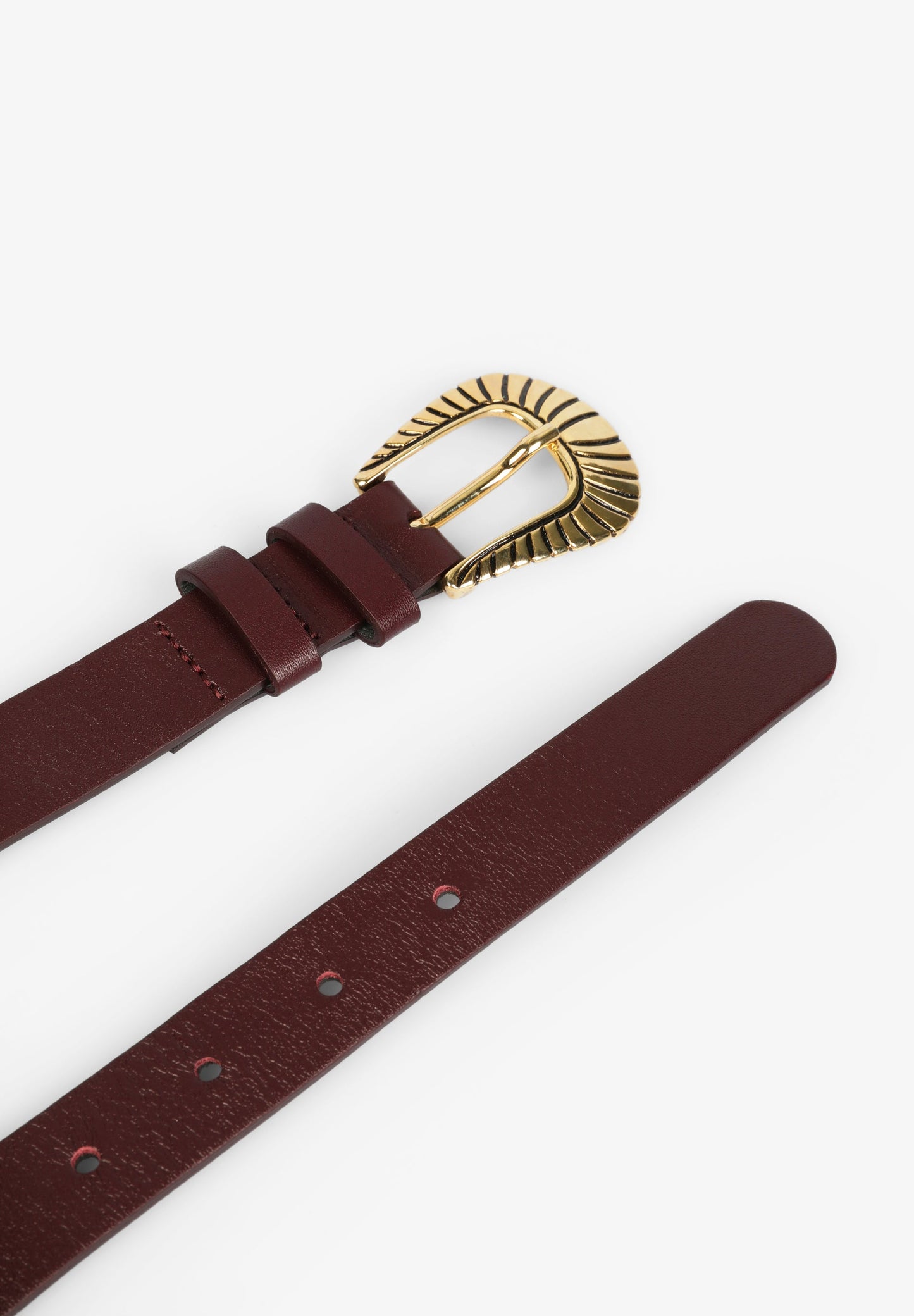 LEATHER BELT WITH BUCKLE DETAILS