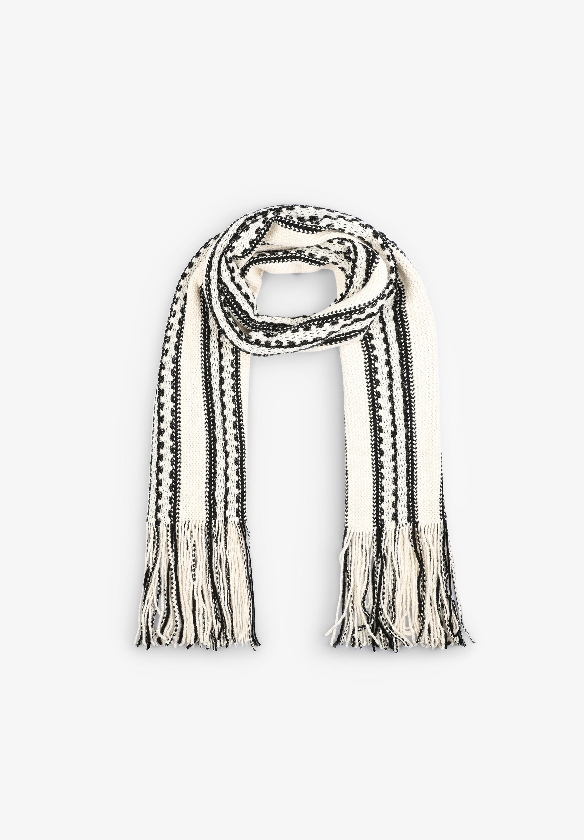 CROCHET SCARF WITH FRINGING