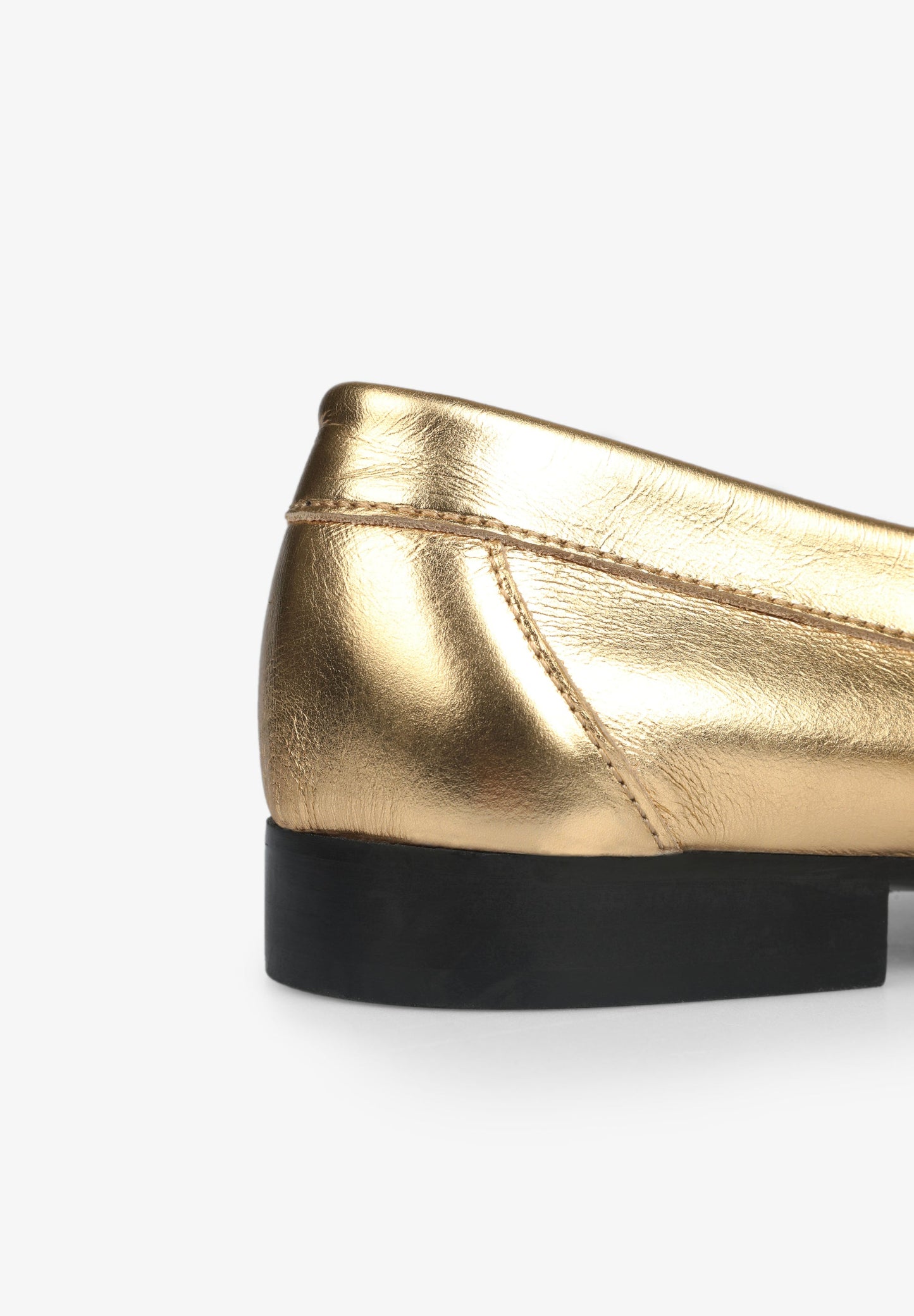 METALLIC LEATHER LOAFERS
