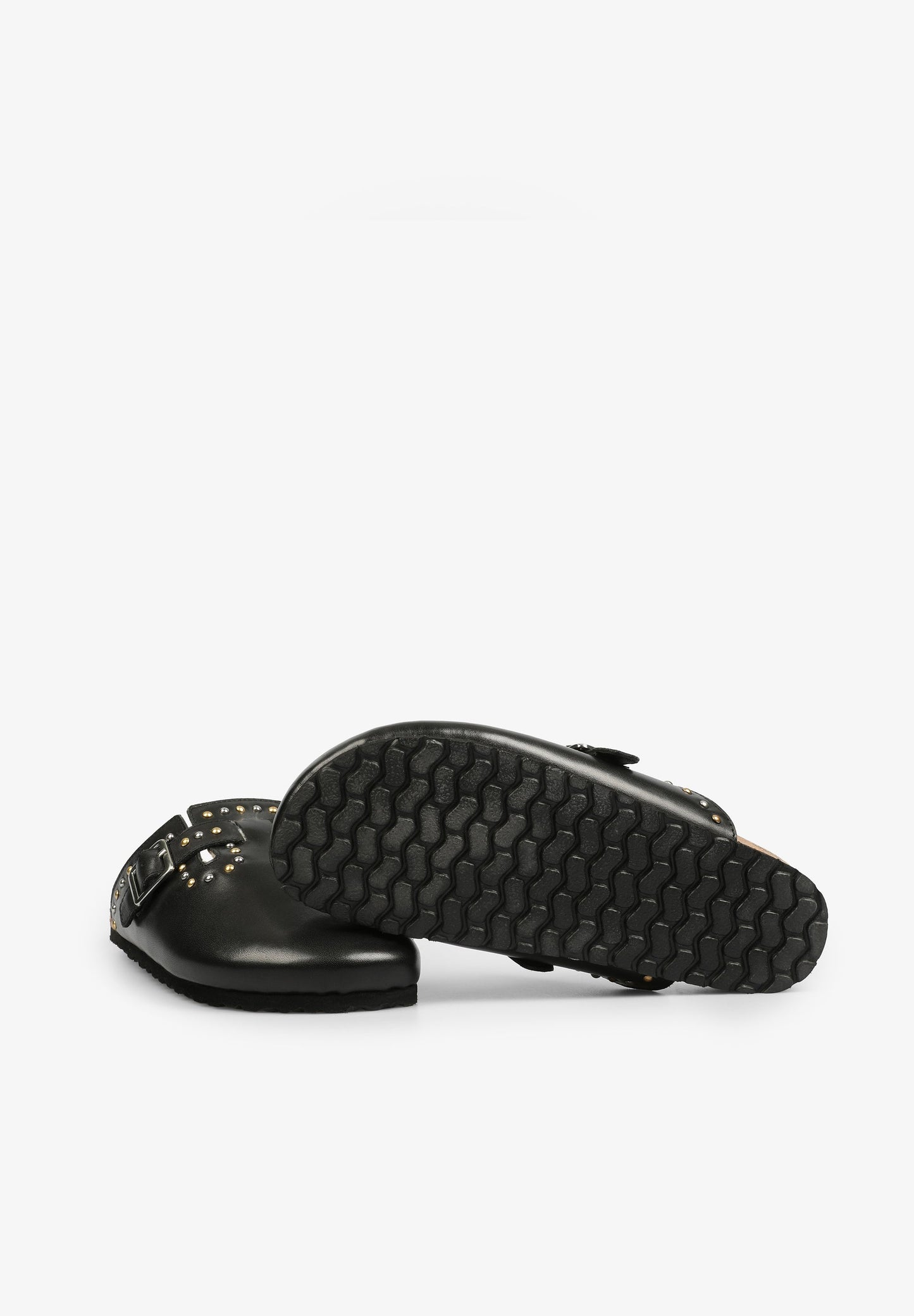 LEATHER CLOGS WITH STUDS