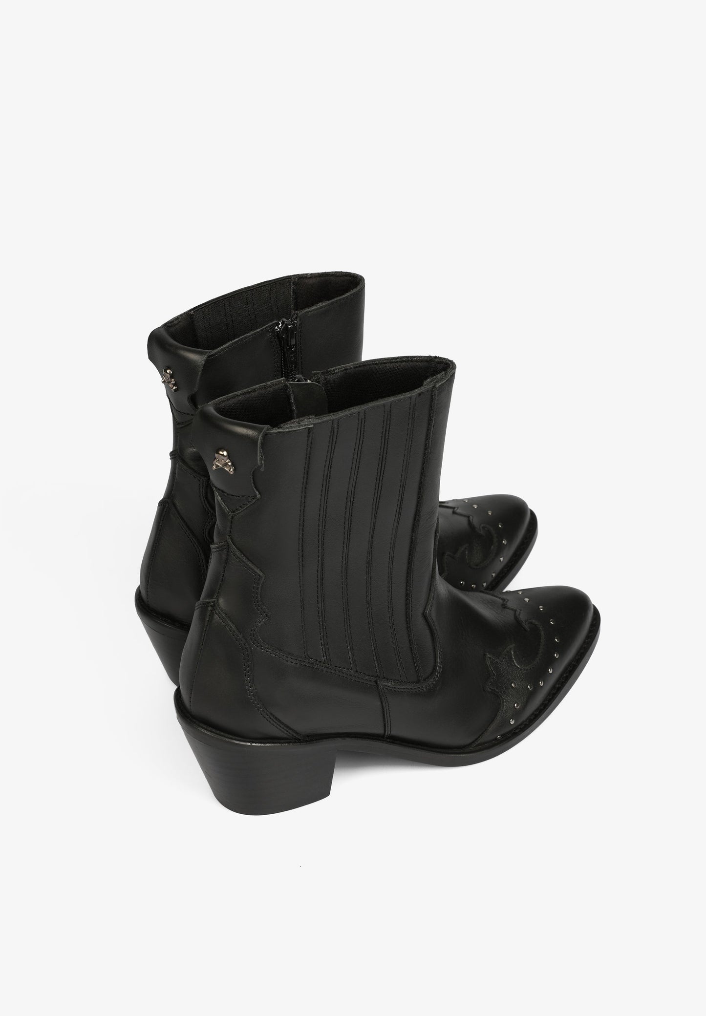 COWBOY ANKLE BOOTS WITH STUDS