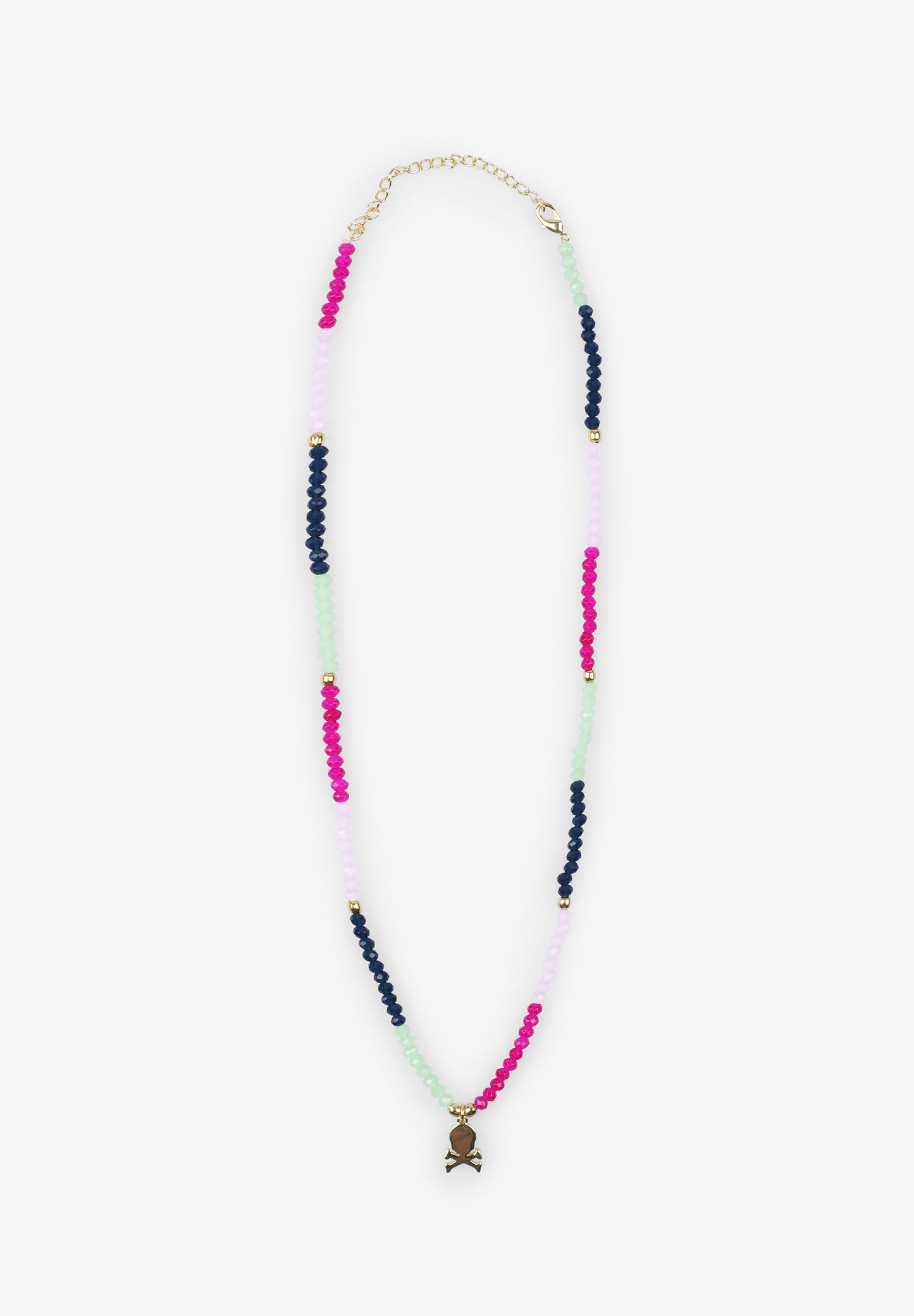 BEAD AND SKULL NECKLACE