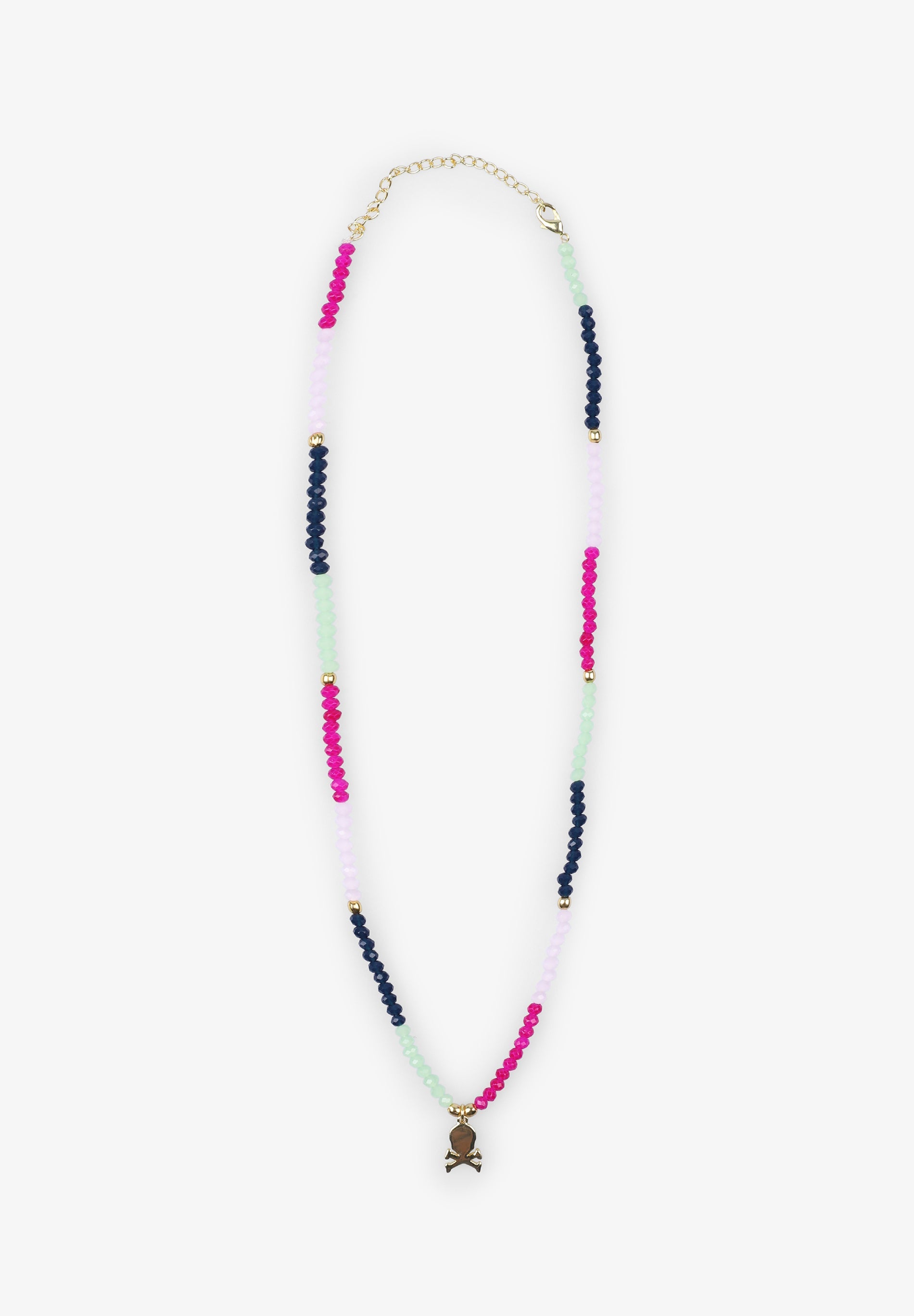 BEAD AND SKULL NECKLACE