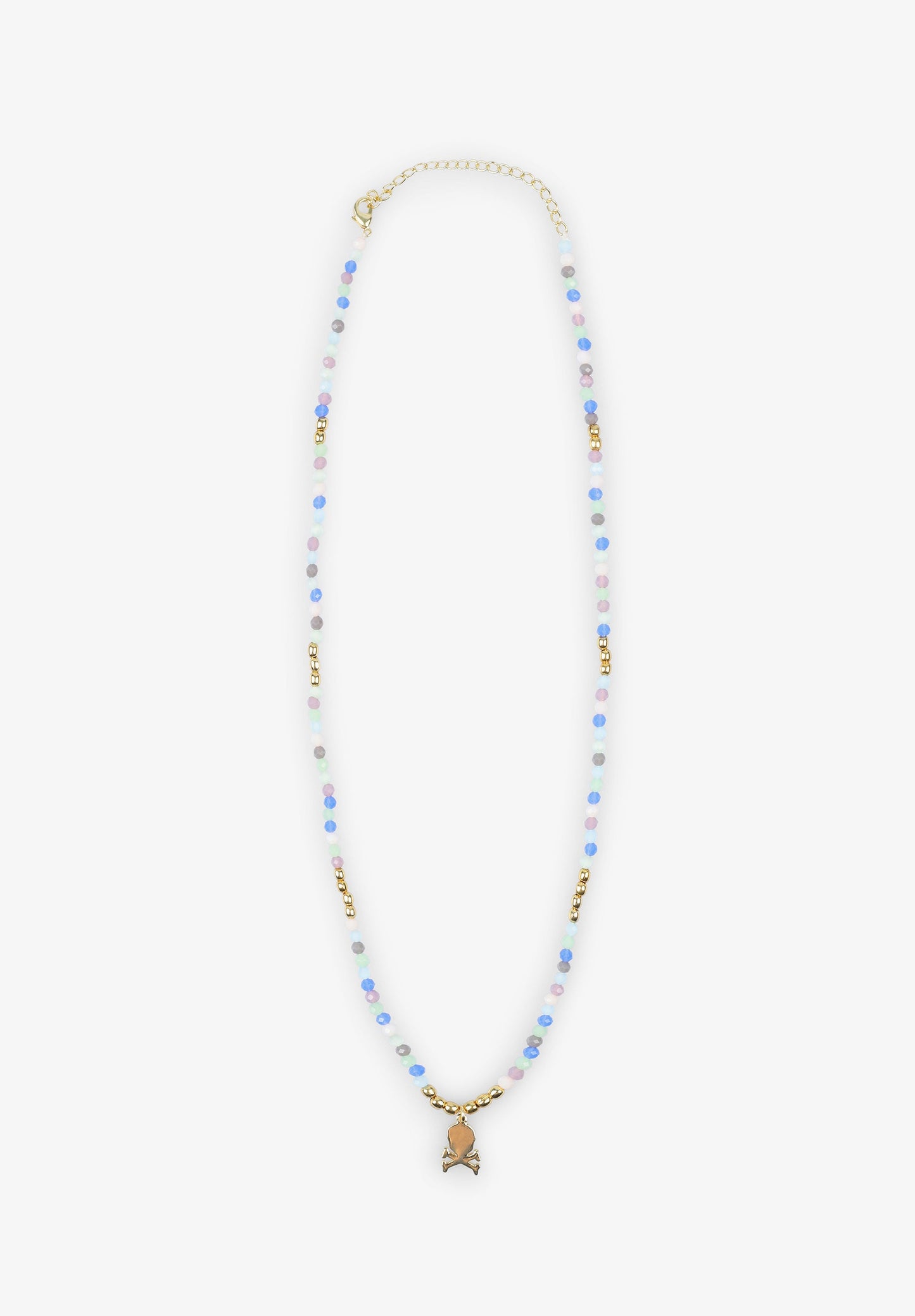BEAD AND SKULL NECKLACE
