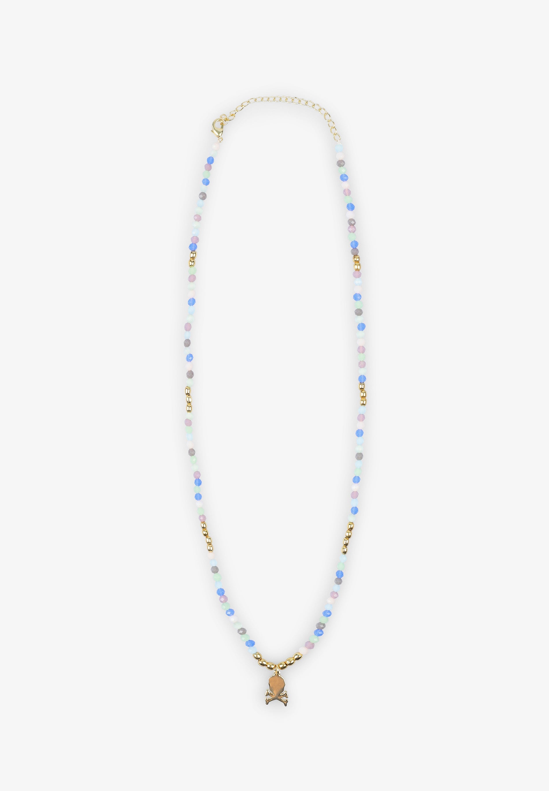 BEAD AND SKULL NECKLACE