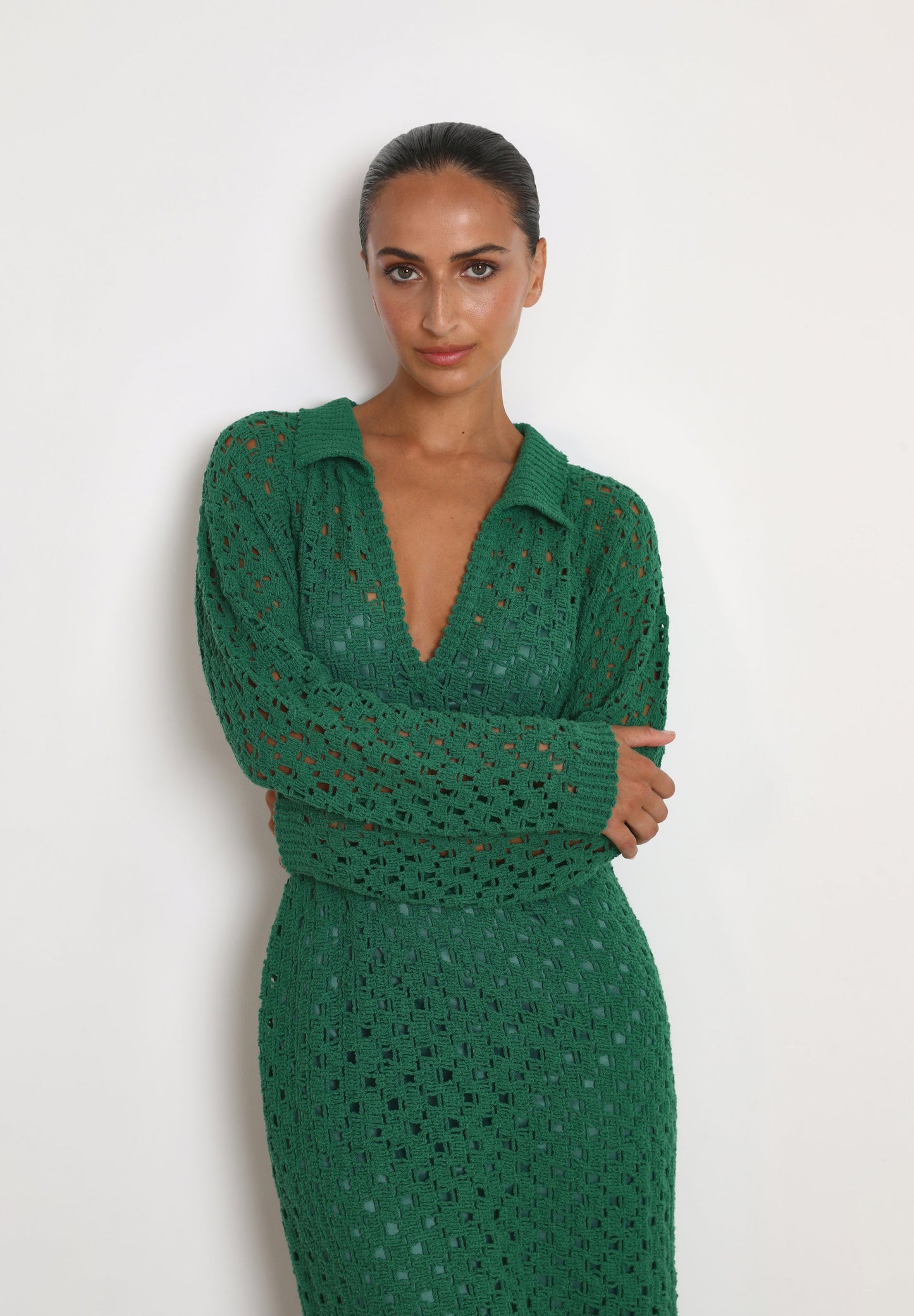 CROCHET POLO DRESS