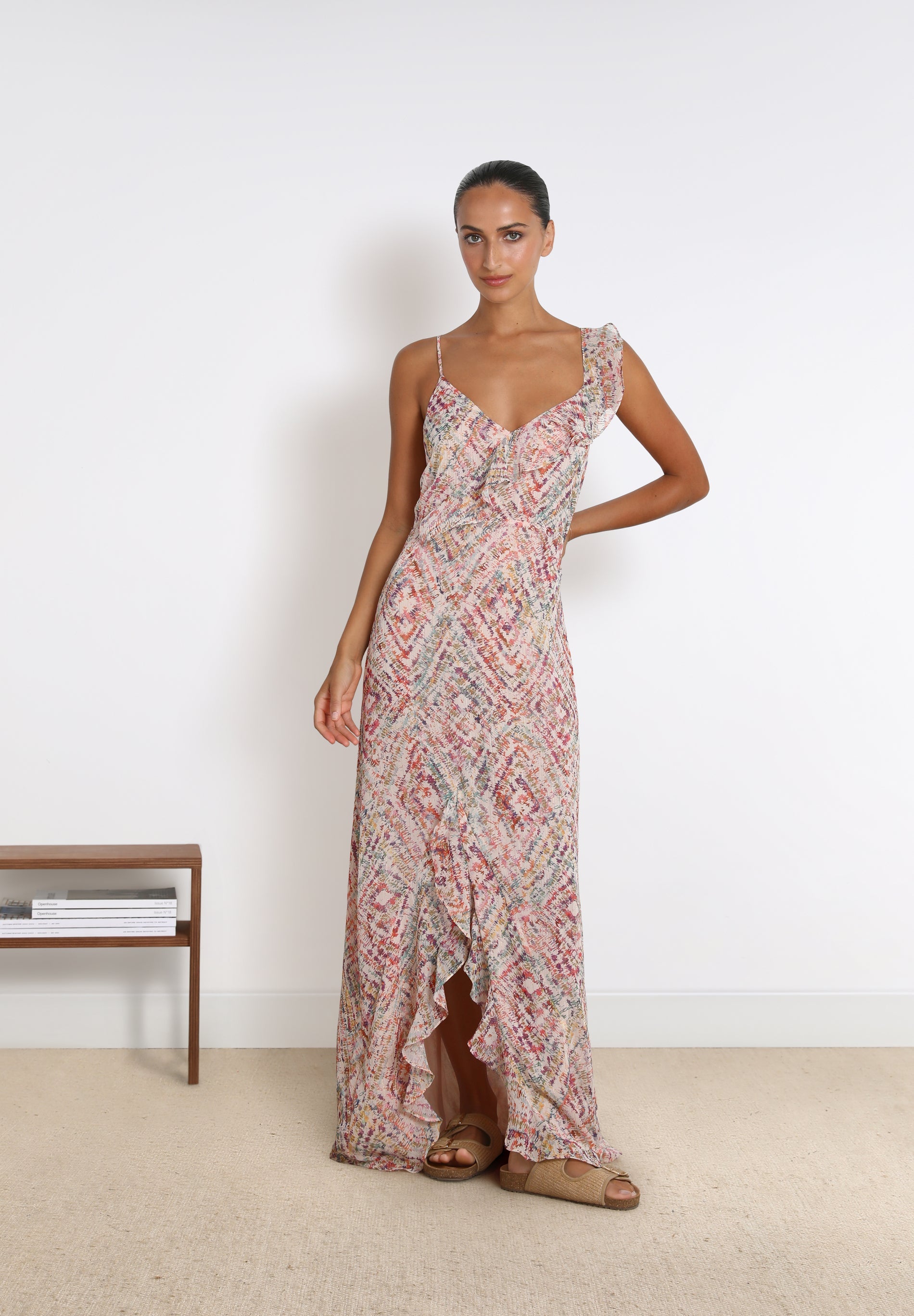 LONG DRESS WITH RUFFLE