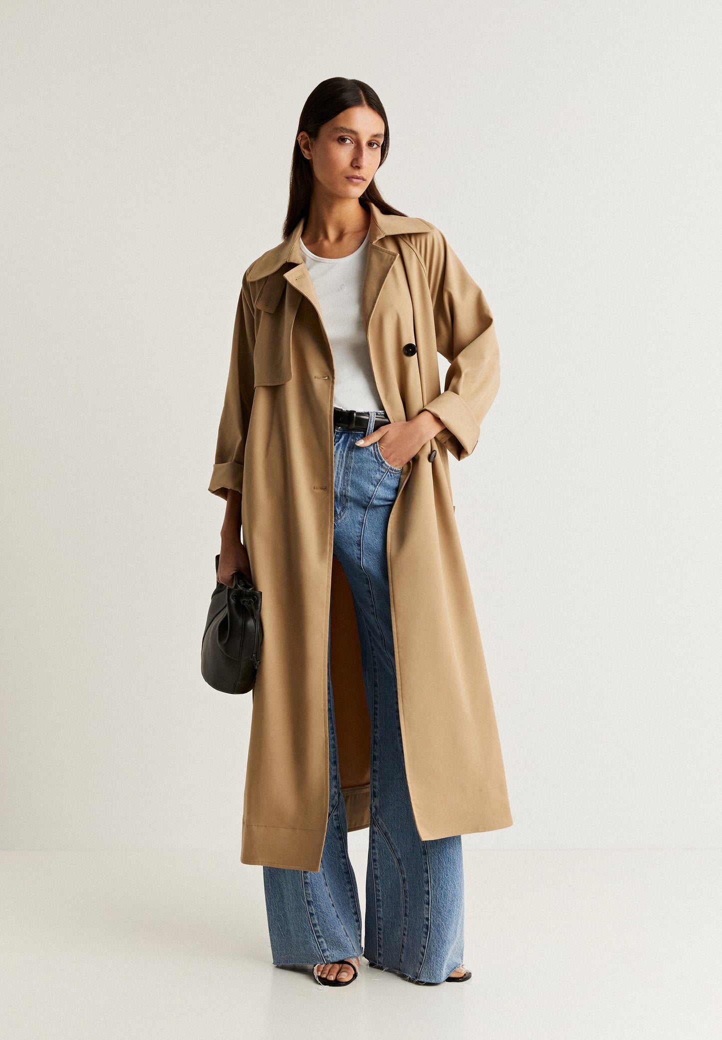 TRENCH COAT WITH SIDE VENT DETAIL