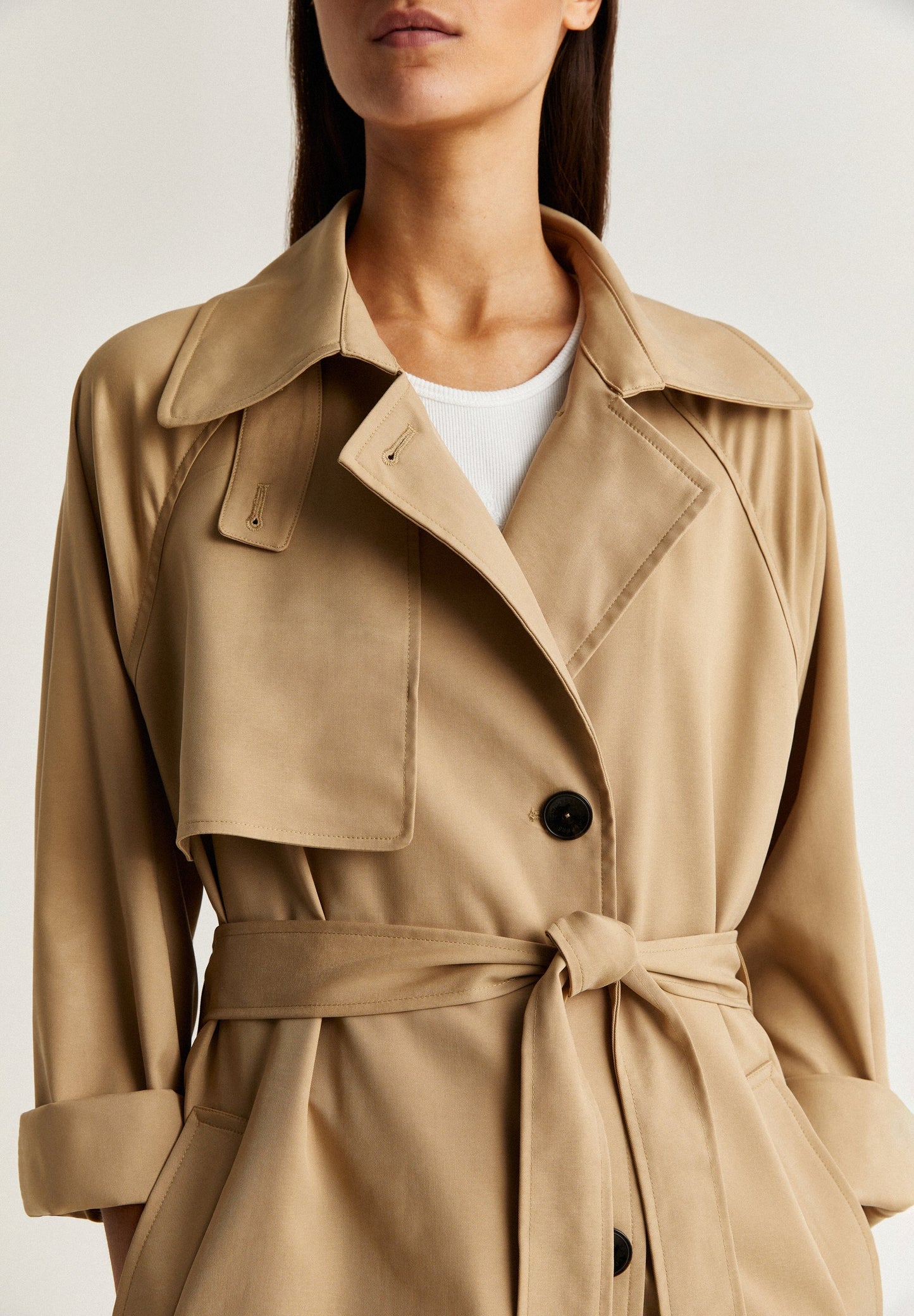 TRENCH COAT WITH SIDE VENT DETAIL