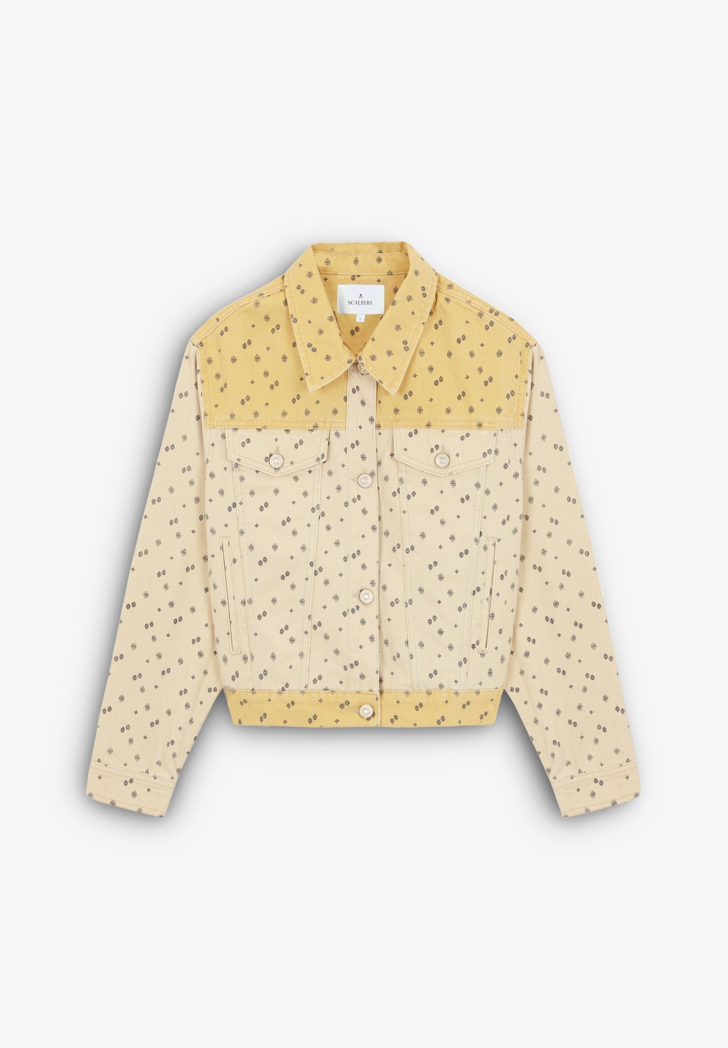 DENIM JACKET WITH ETHNIC MOTIFS