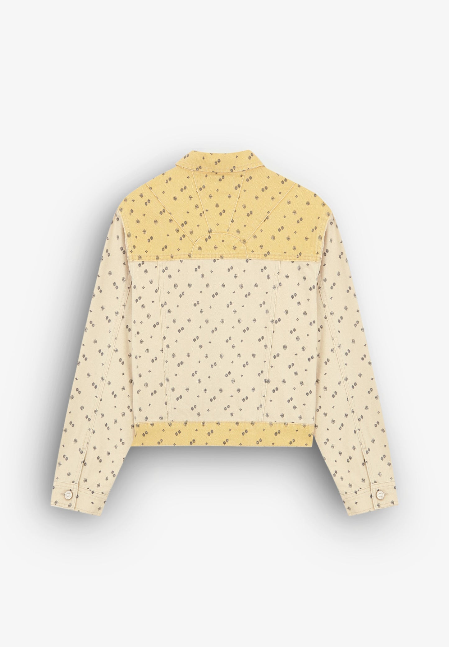 DENIM JACKET WITH ETHNIC MOTIFS