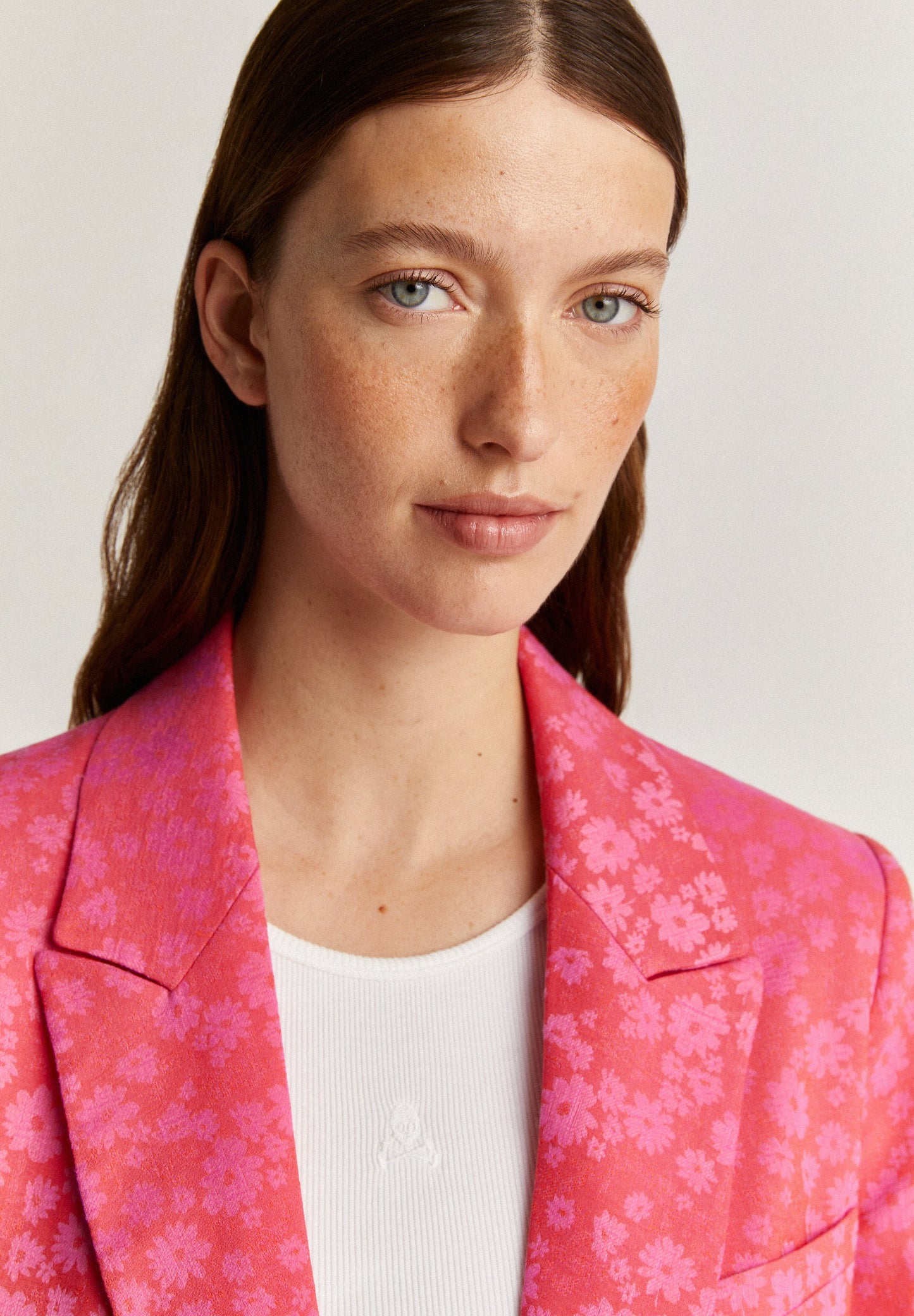 FLORAL JACQUARD BLAZER