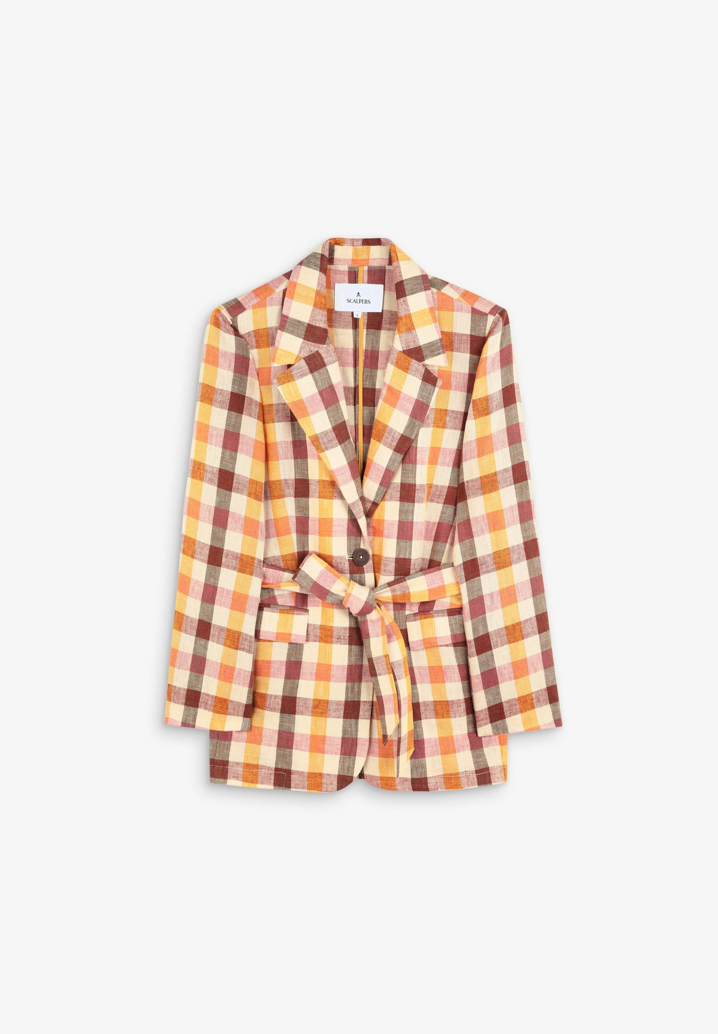 GINGHAM LINEN BLAZER