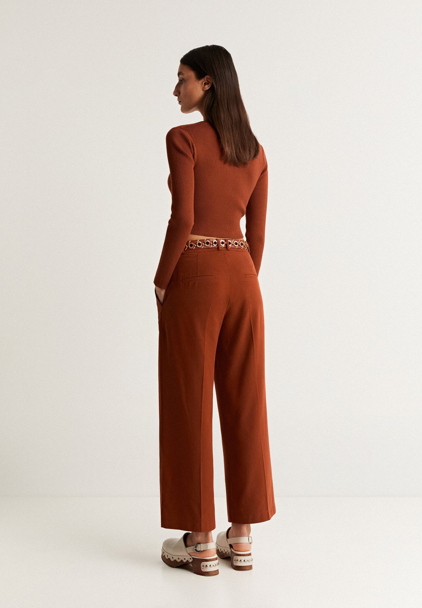 CULOTTE TROUSERS WITH BUTTONED POCKET
