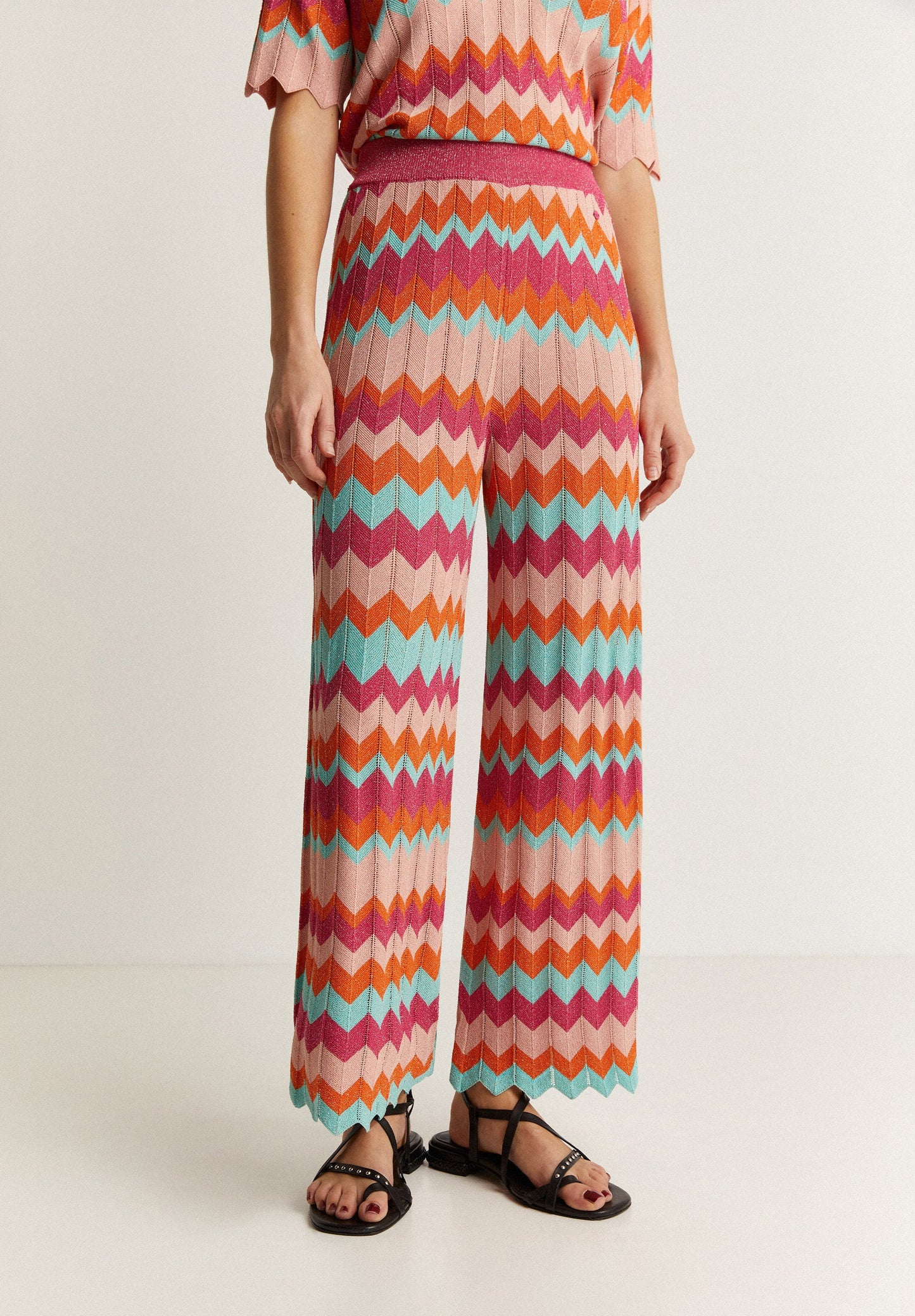 LUREX ZIGZAG KNIT TROUSERS