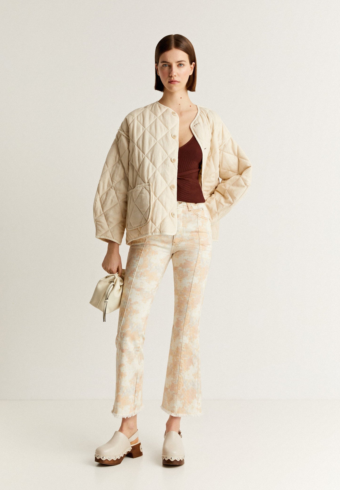 ANKLE FLARE TIE-DYE JEANS