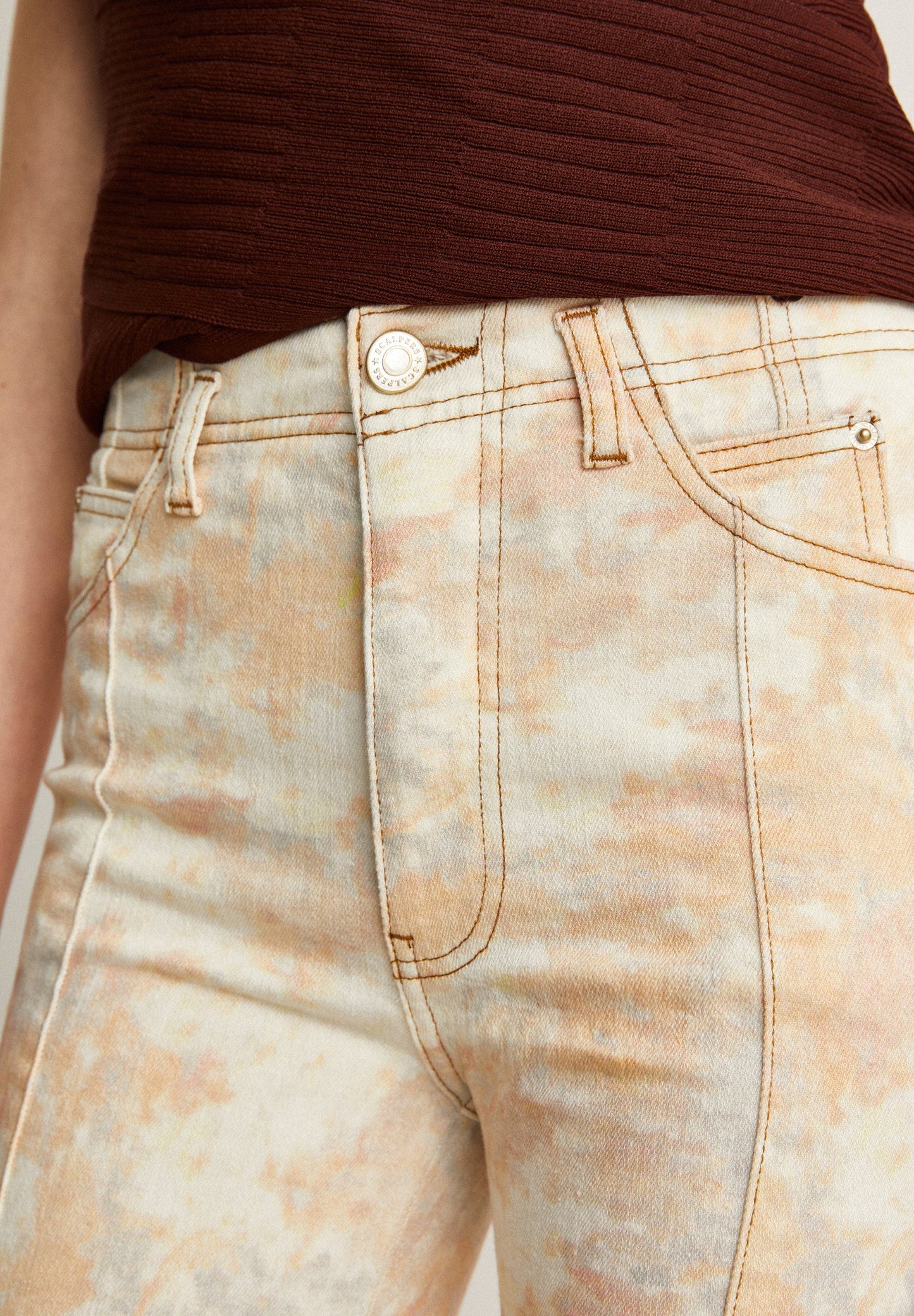 ANKLE FLARE TIE-DYE JEANS