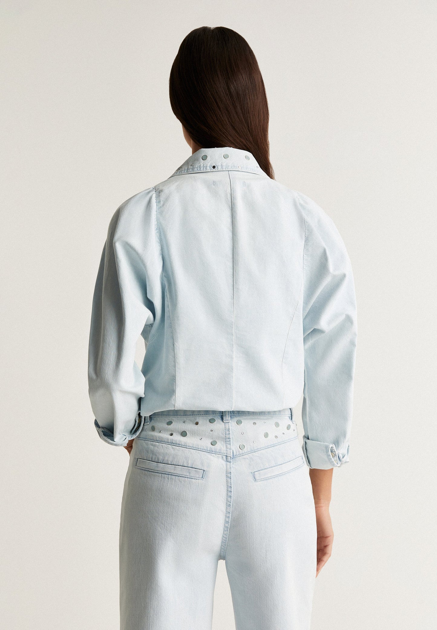 DENIM SHIRT WITH STUDS