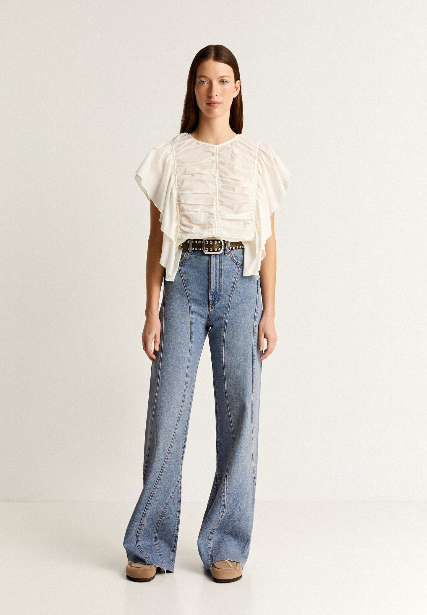 TOP WITH GATHERED RUFFLES