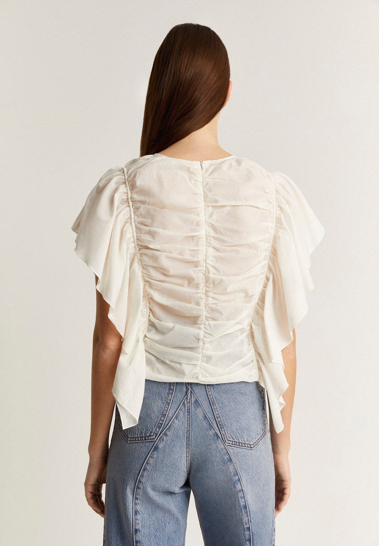 TOP WITH GATHERED RUFFLES