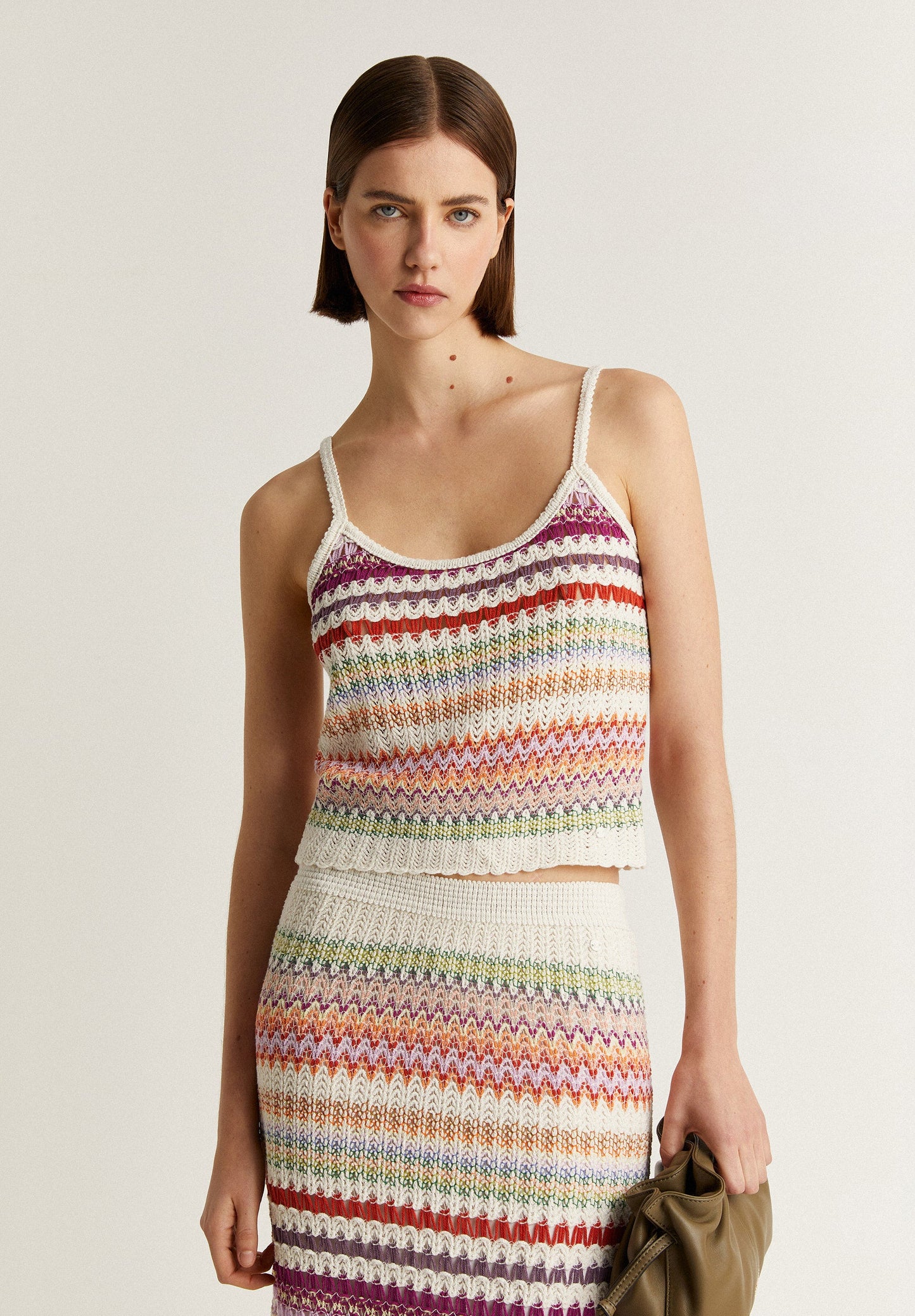 MULTICOLOURED CROCHET TOP