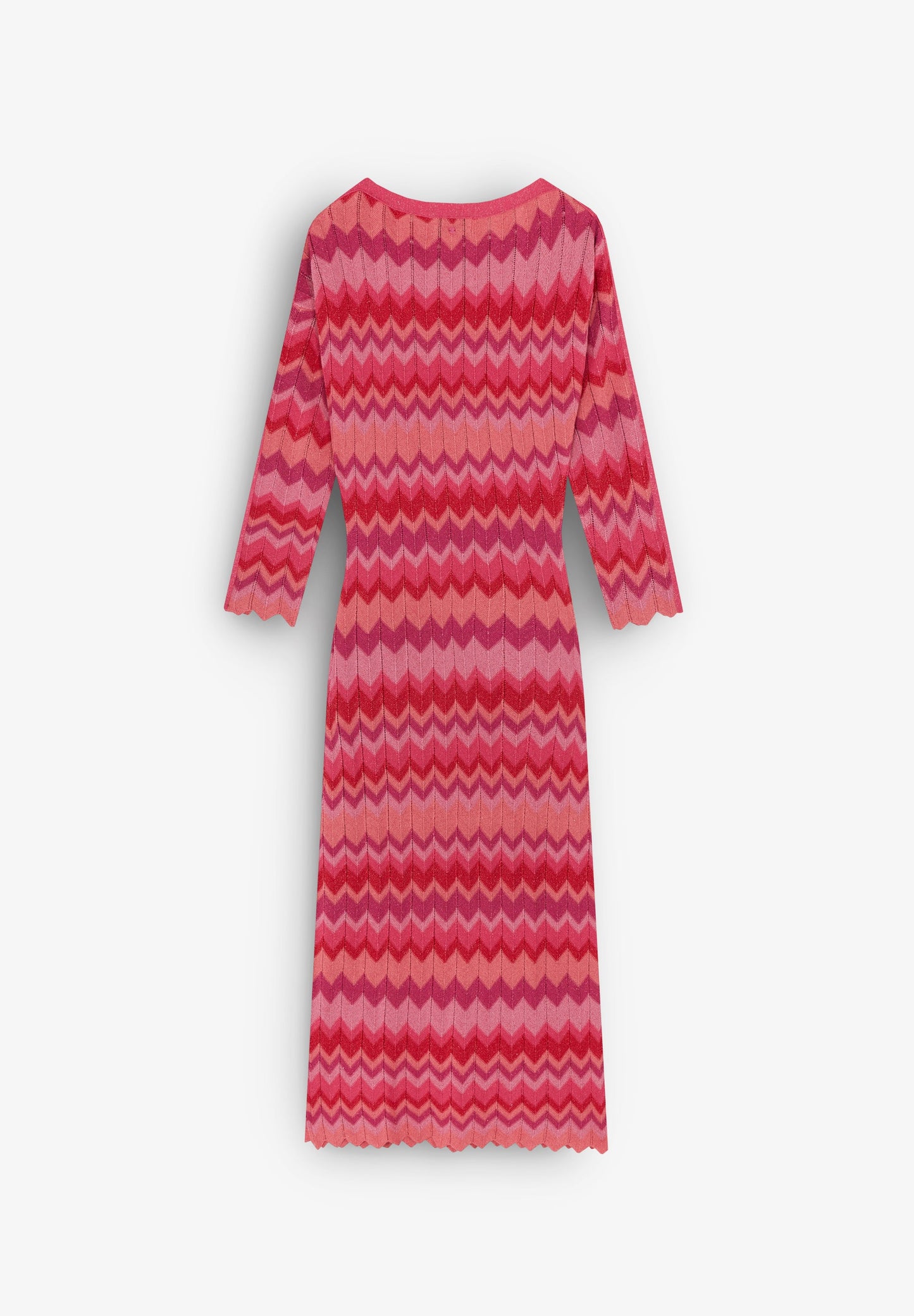 LUREX ZIGZAG KNIT MIDI DRESS