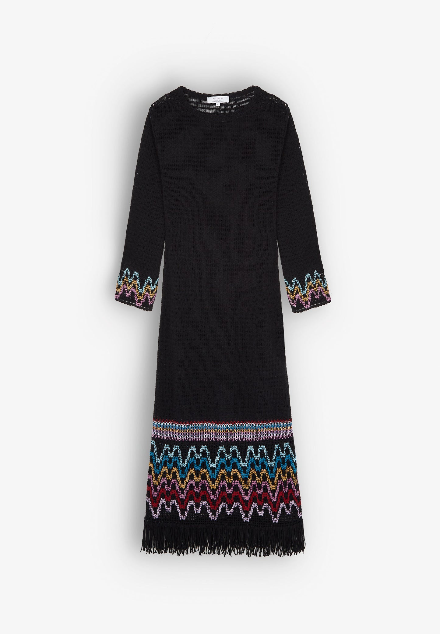 CROCHET DRESS WITH FRINGE DETAIL