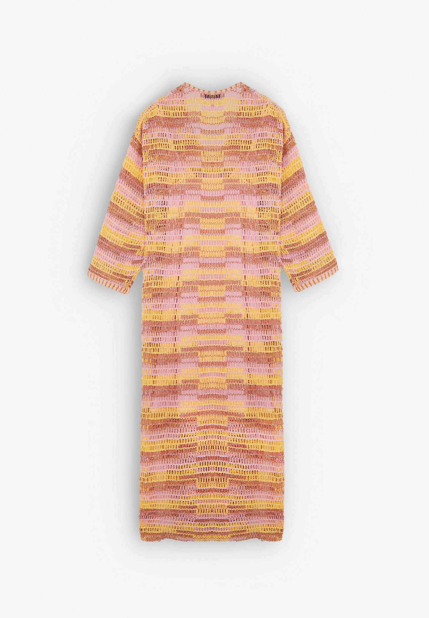 MULTICOLOURED MIDI CROCHET DRESS