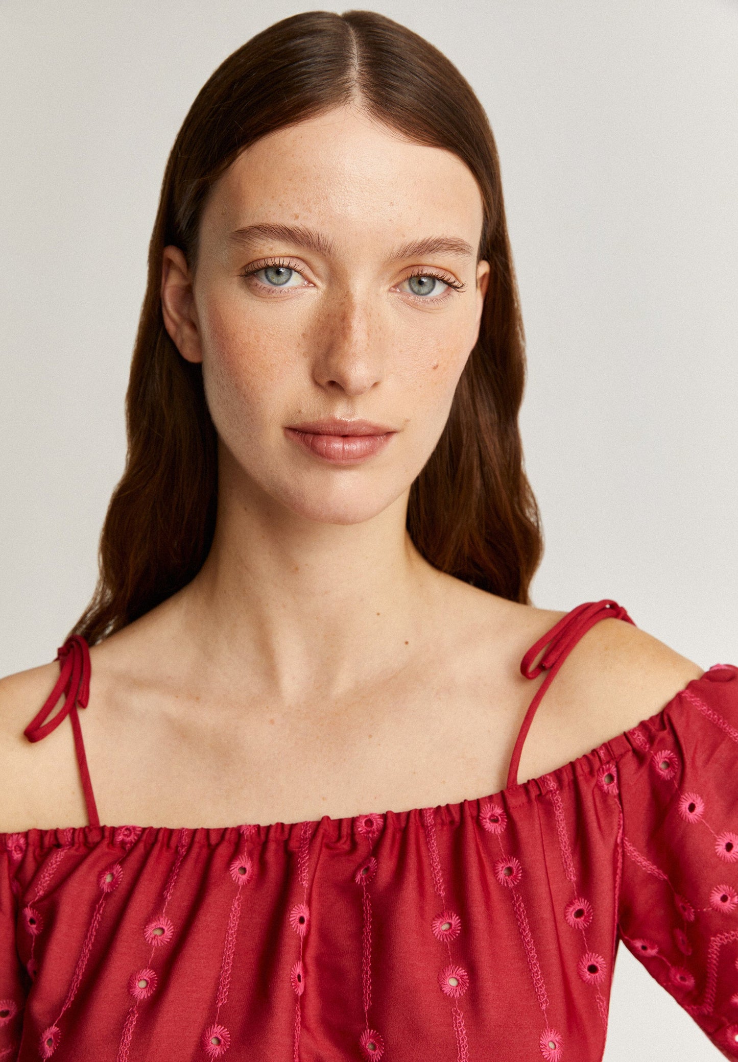 EMBROIDERED OFF-SHOULDER DRESS