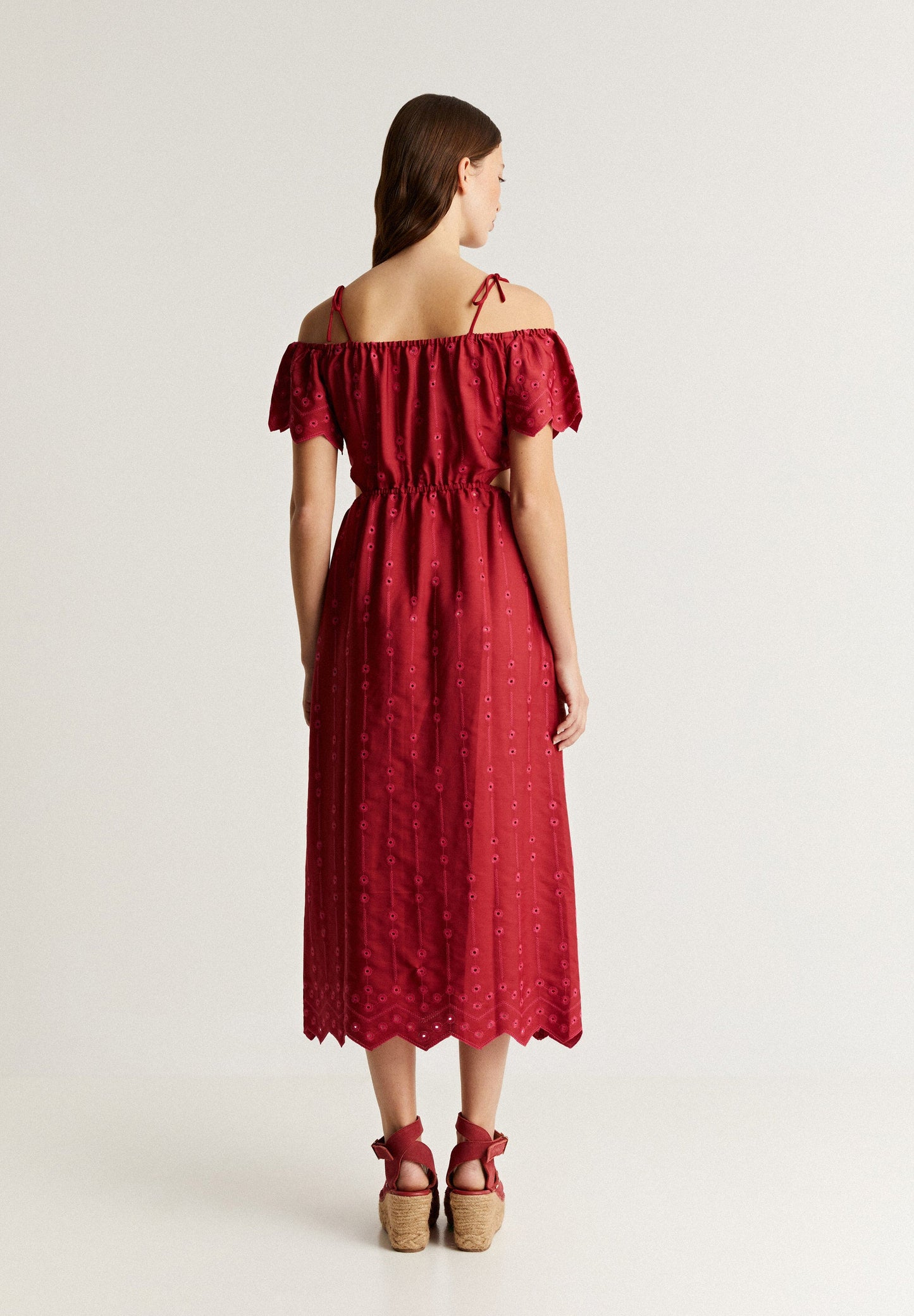 EMBROIDERED OFF-SHOULDER DRESS