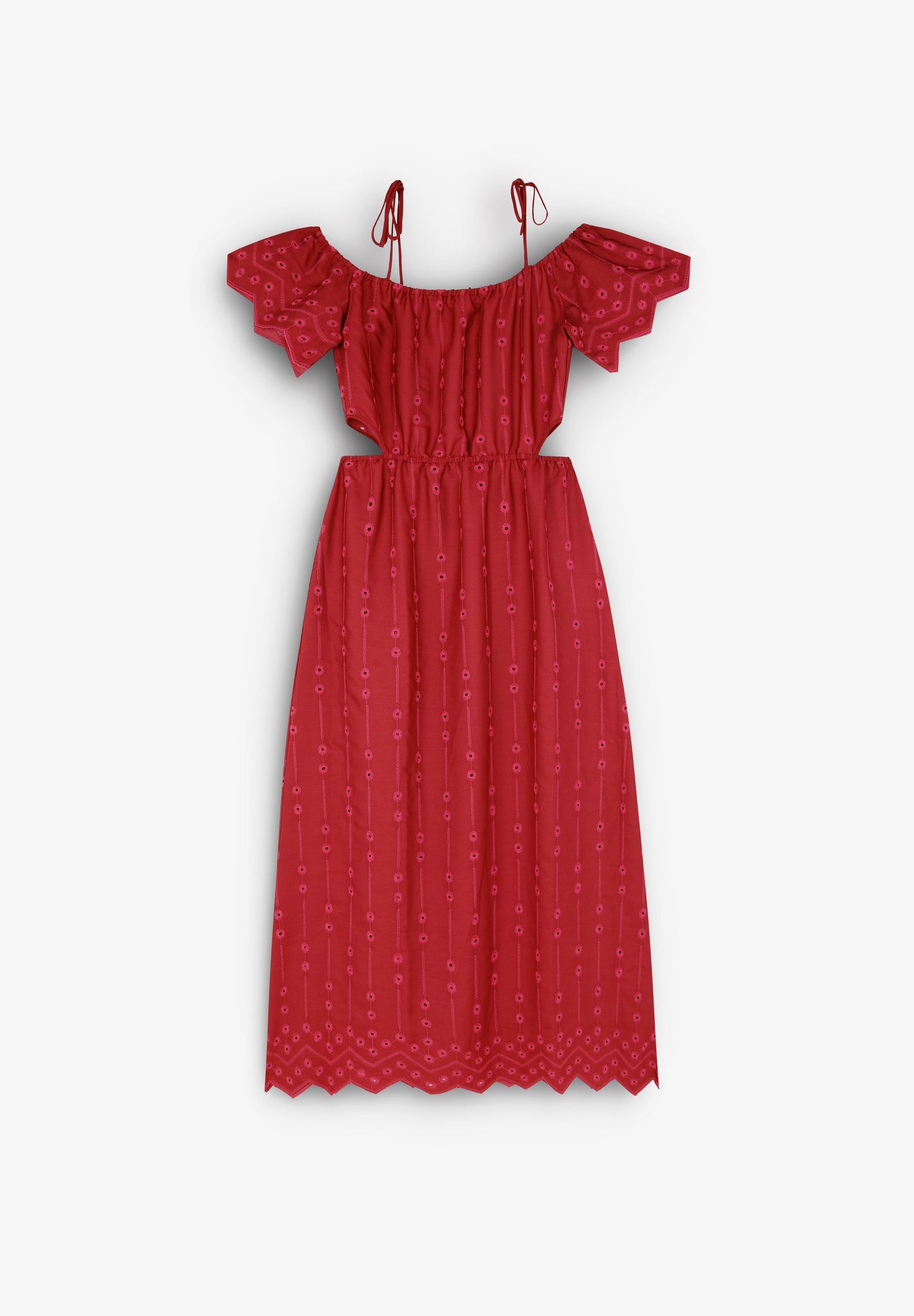 EMBROIDERED OFF-SHOULDER DRESS