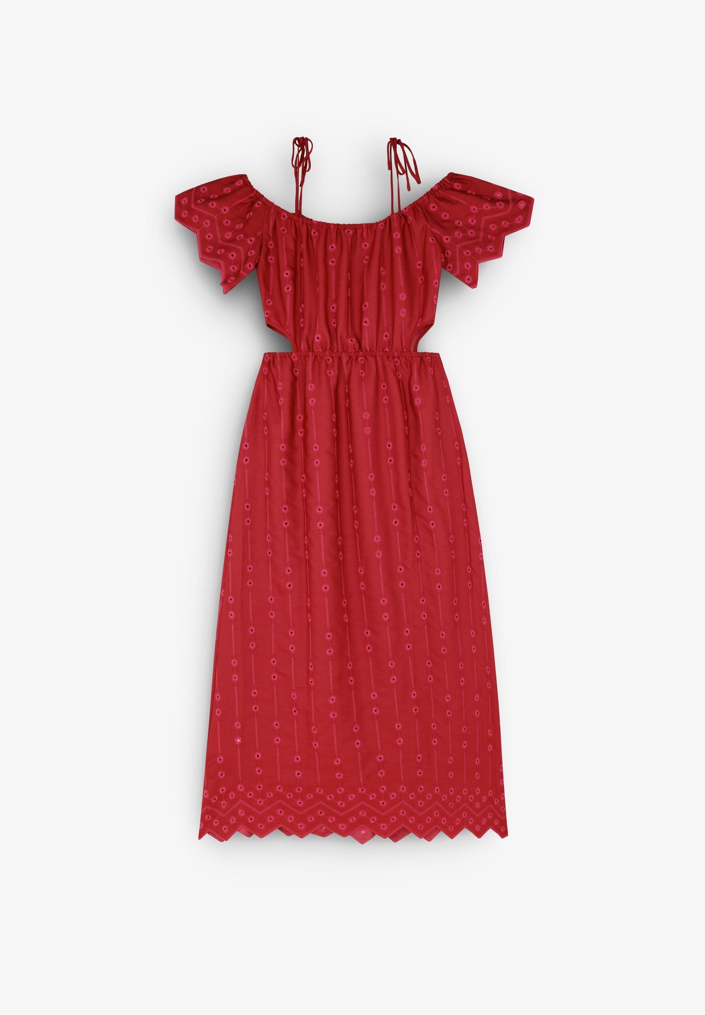 EMBROIDERED OFF-SHOULDER DRESS