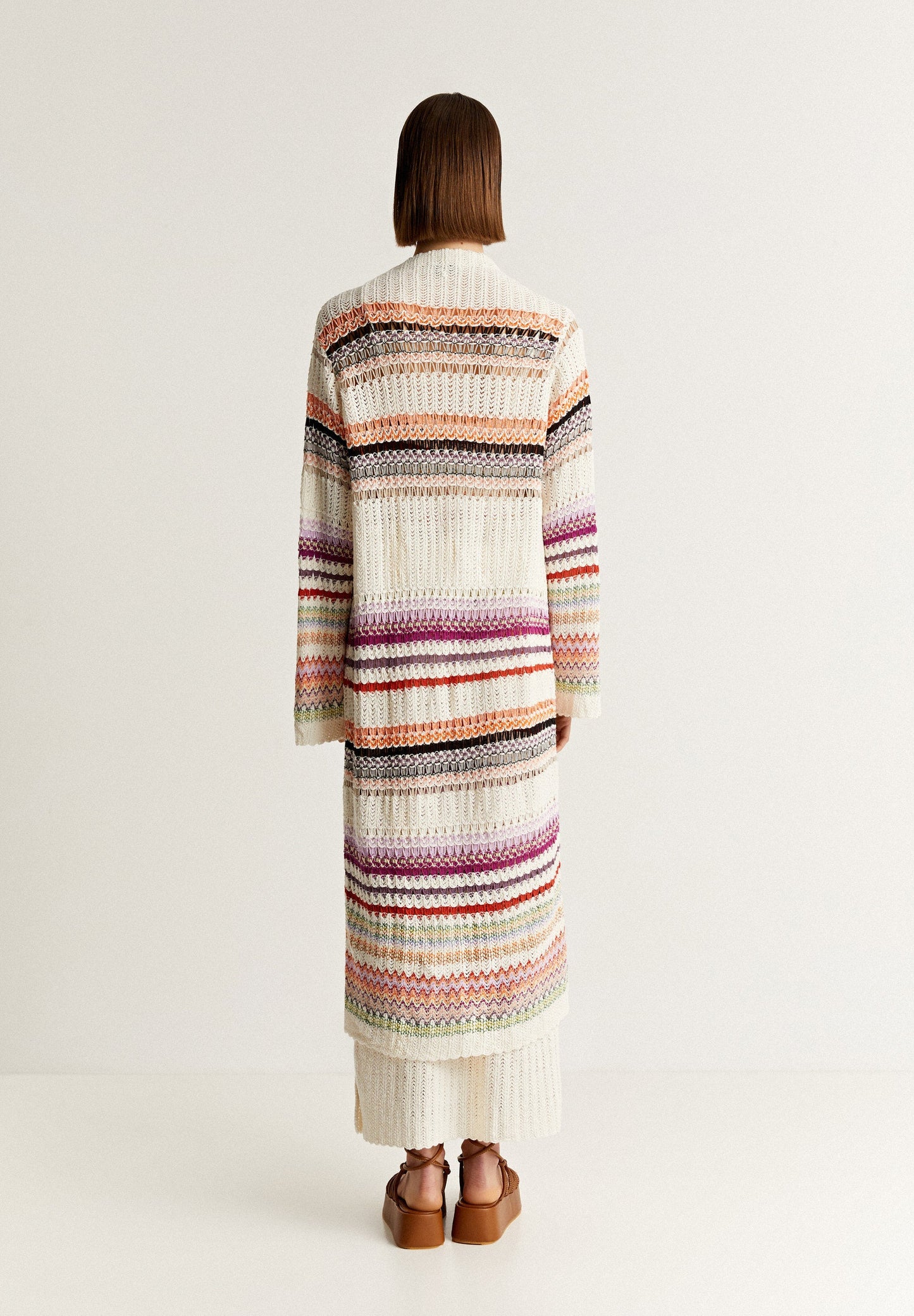 MULTICOLOURED CROCHET CARDIGAN