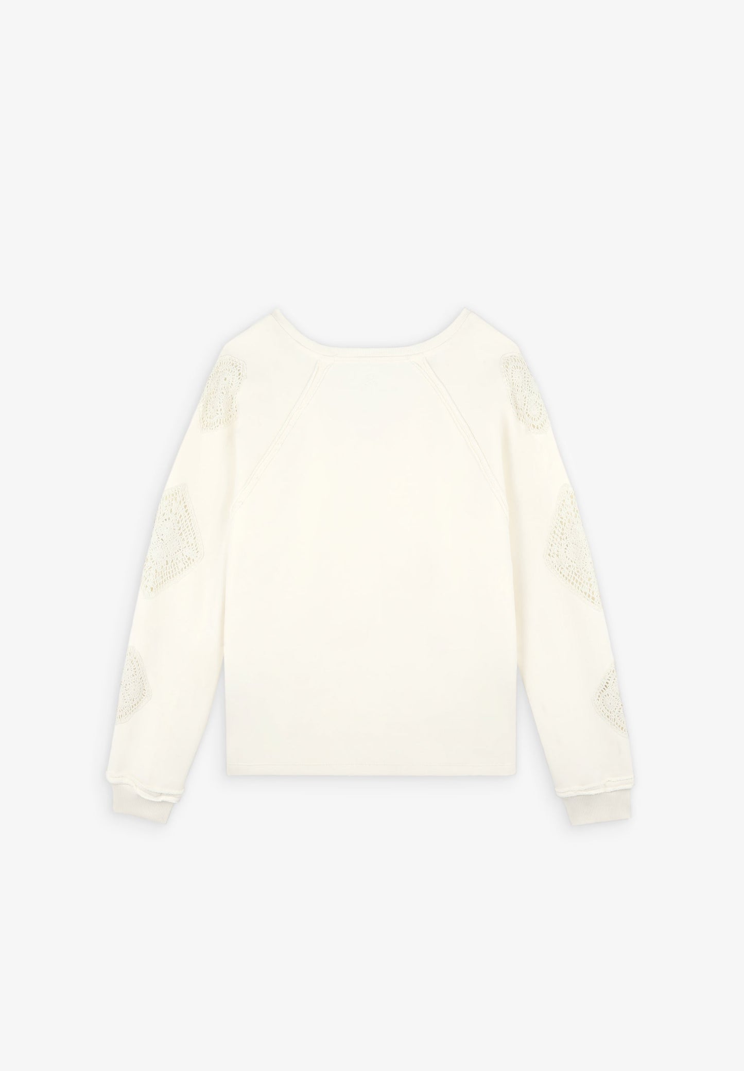 SWEATSHIRT WITH CROCHET DETAILS