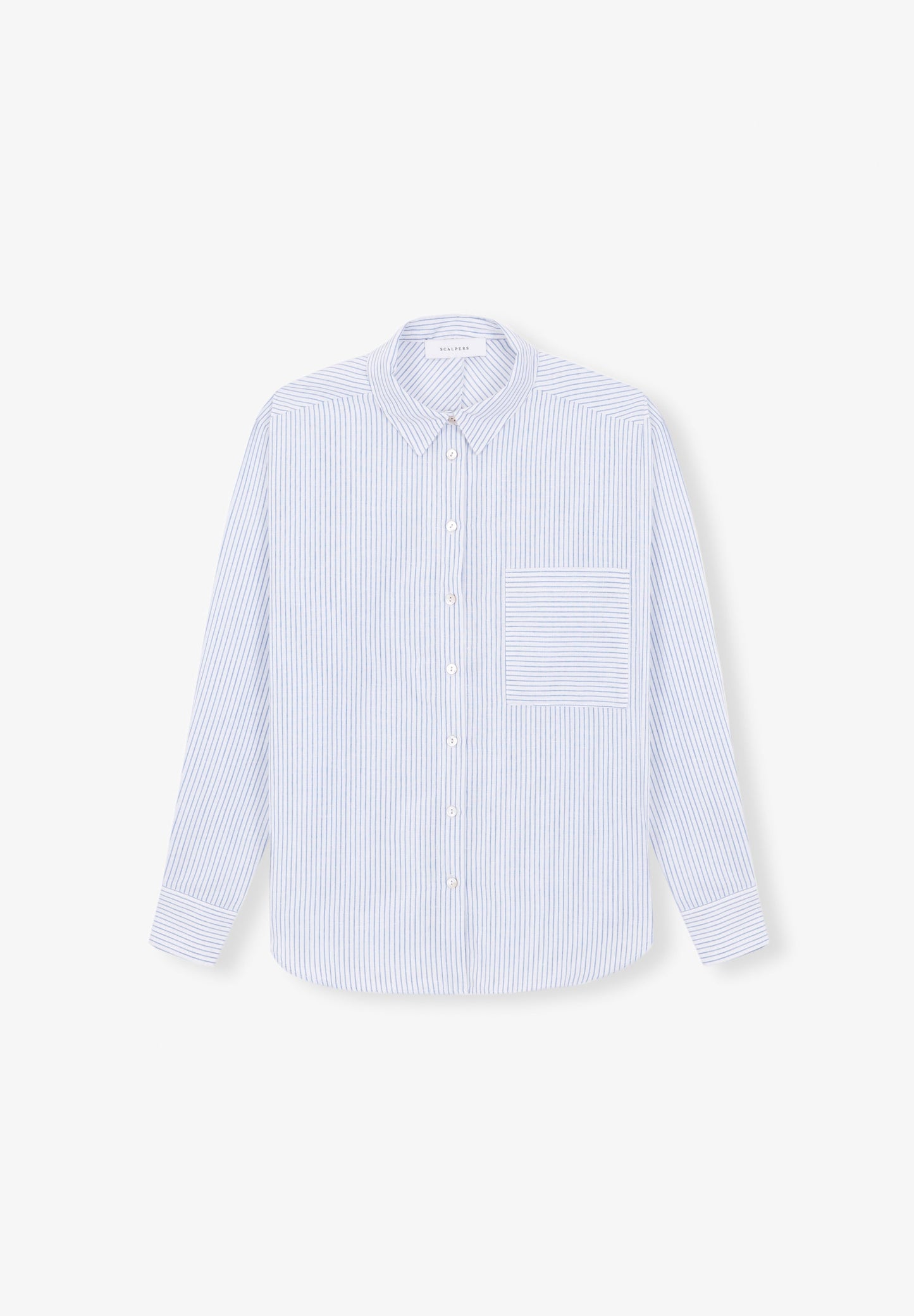 CONTRAST STRIPE LINEN SHIRT