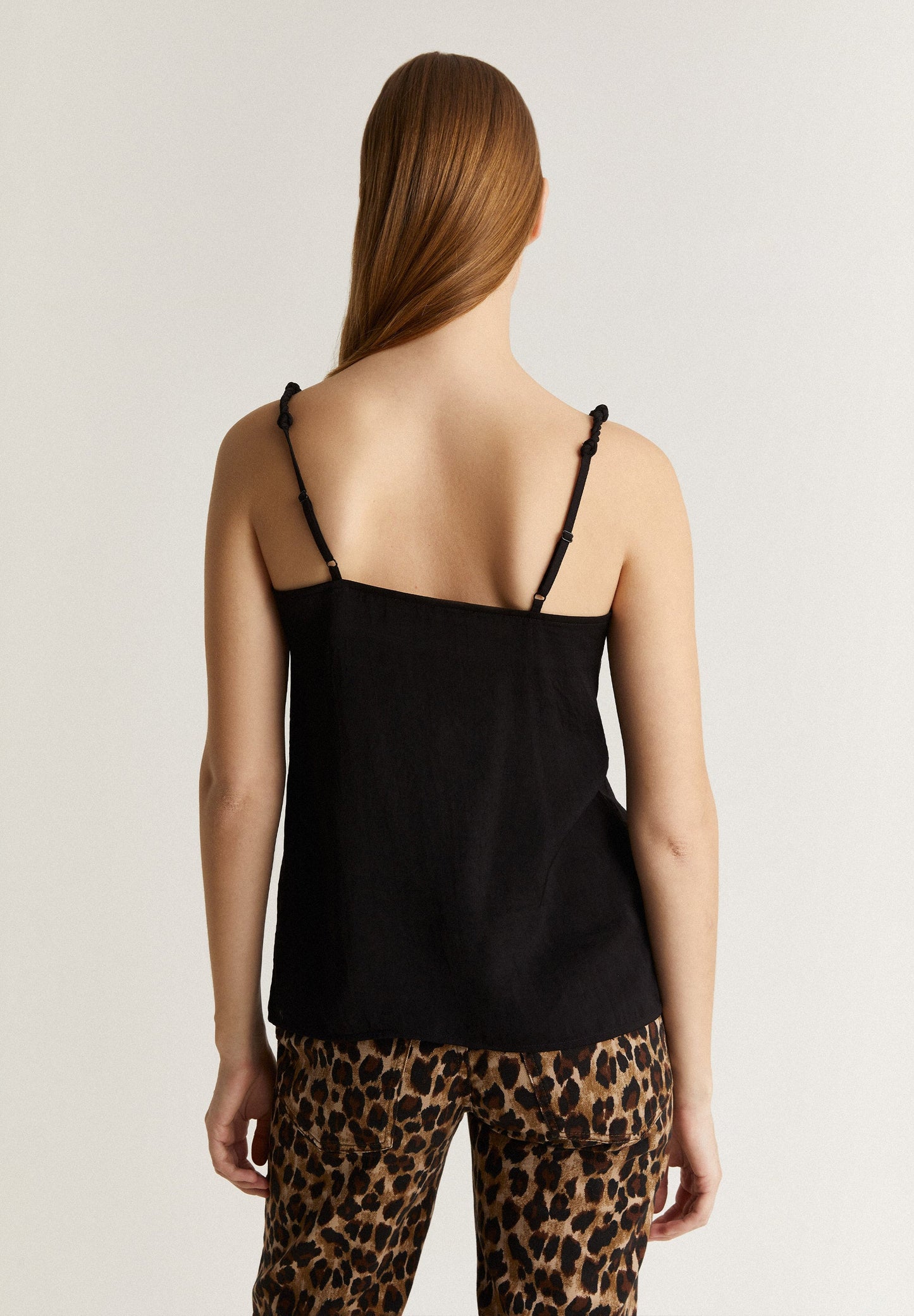 SATIN TOP WITH STRAPS