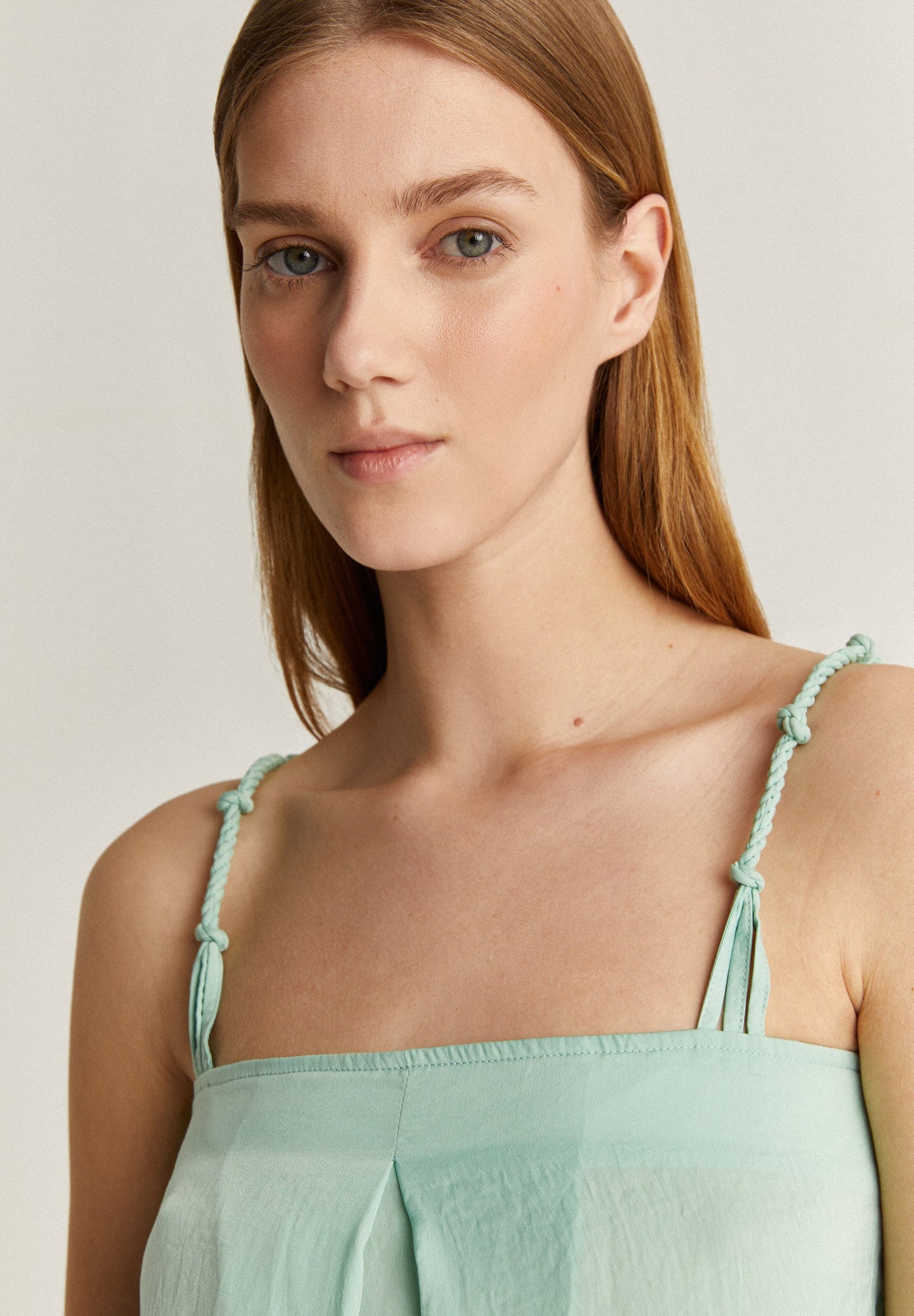 SATIN TOP WITH STRAPS