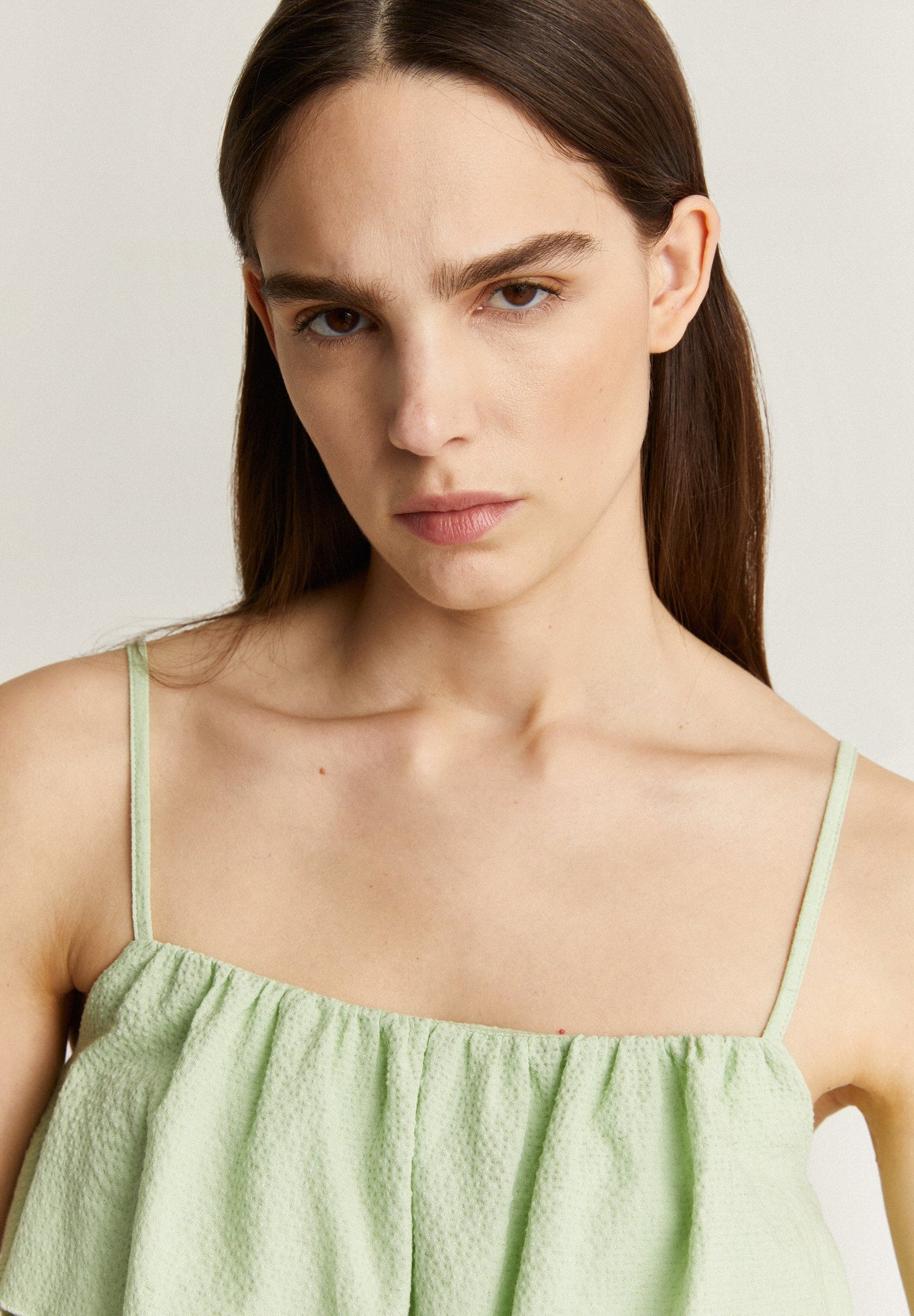 CROP TOP WITH RUFFLES