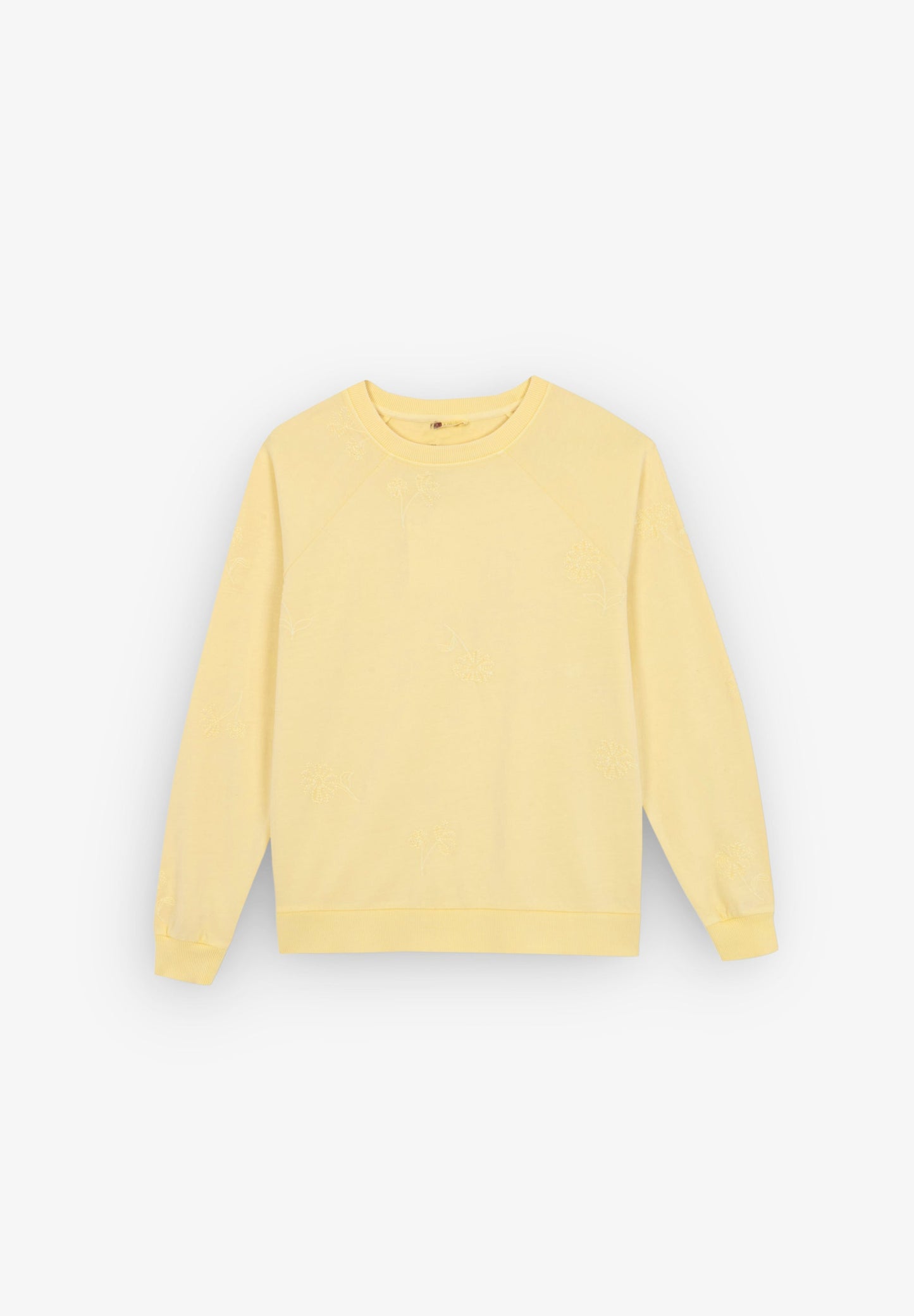 SWEATSHIRT WITH FLORAL STITCHING DETAIL