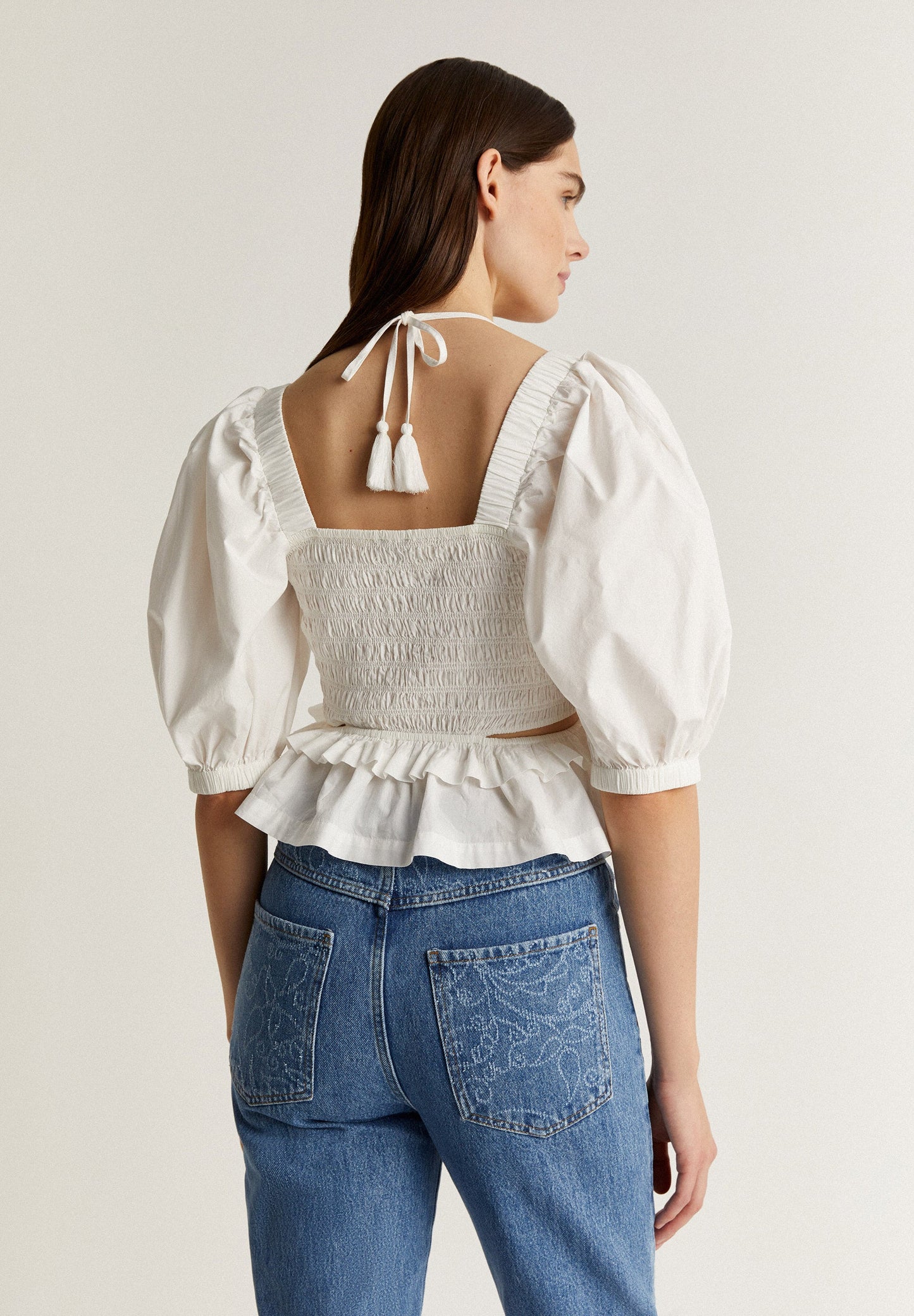 POPLIN TOP WITH OPENINGS