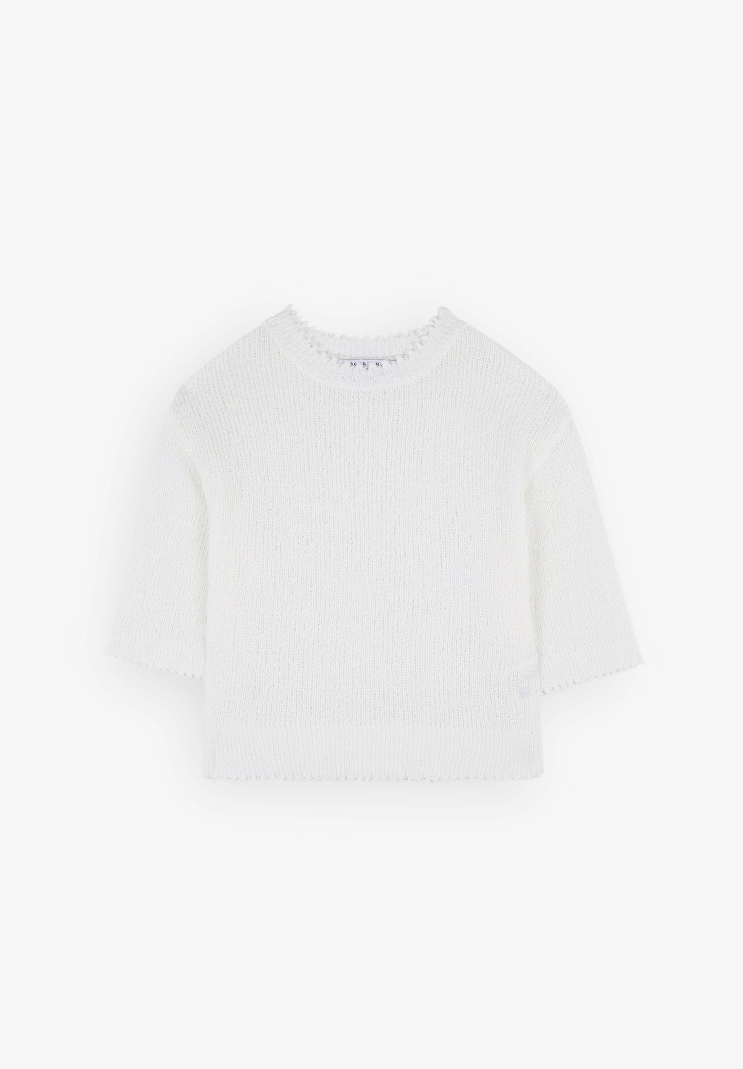 CROPPED SWEATER WITH DETAILED FINISH
