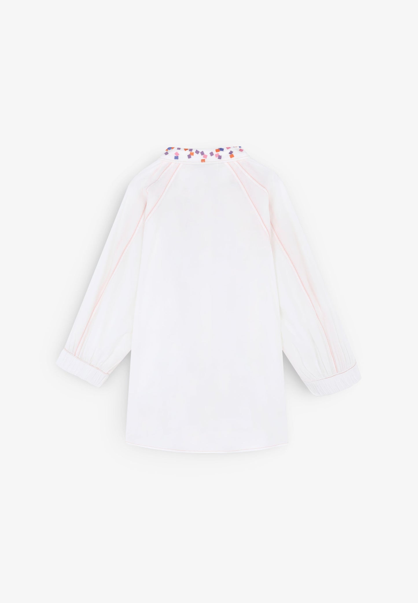 SHIRT WITH EMBROIDERED DETAIL AND SQUARE DESIGN