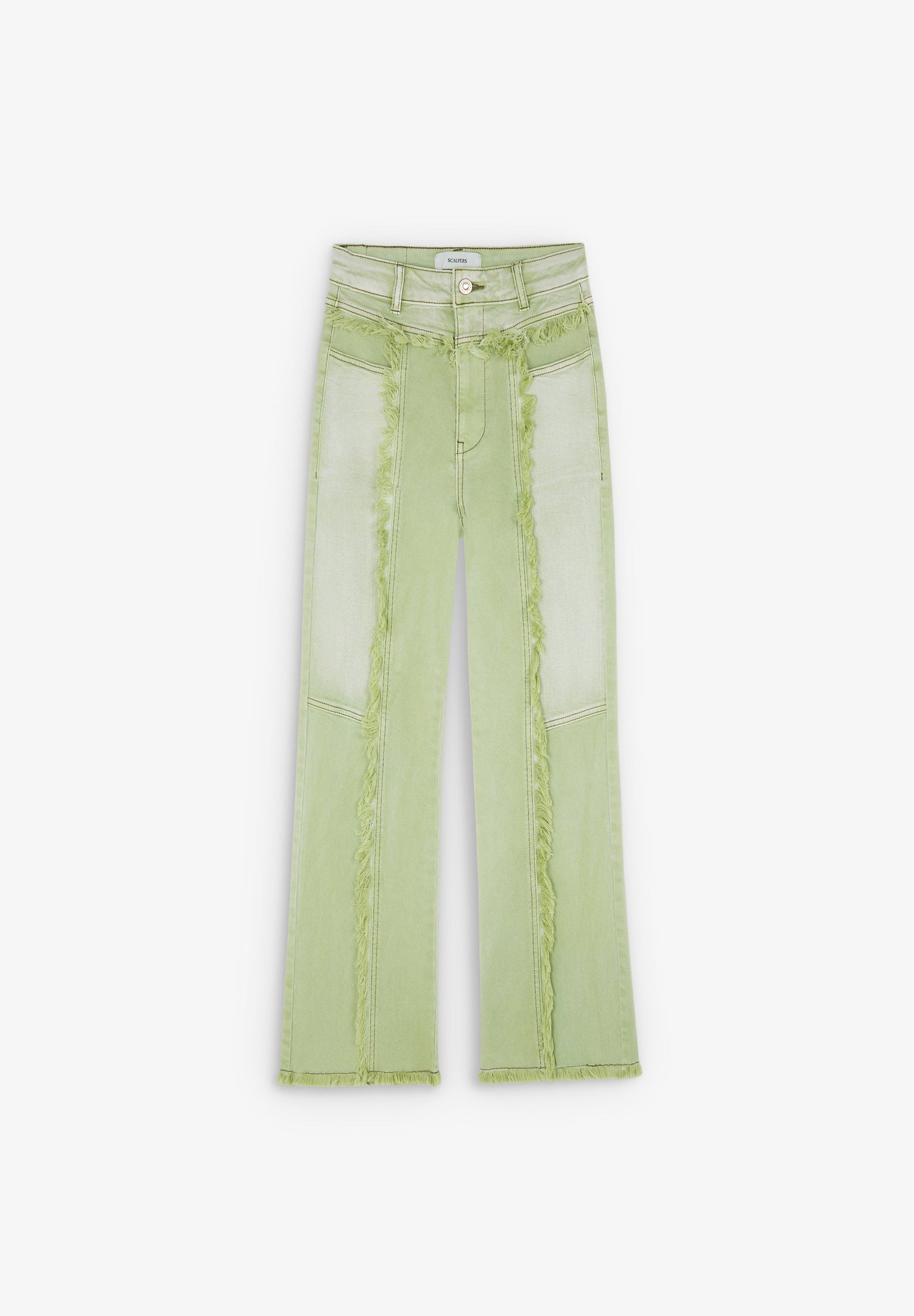 ANKLE FLARE FRAYED EDGE JEANS
