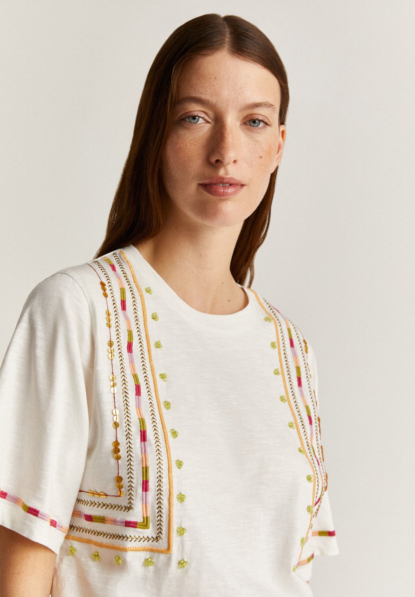 EMBROIDERED ETHNIC T-SHIRT