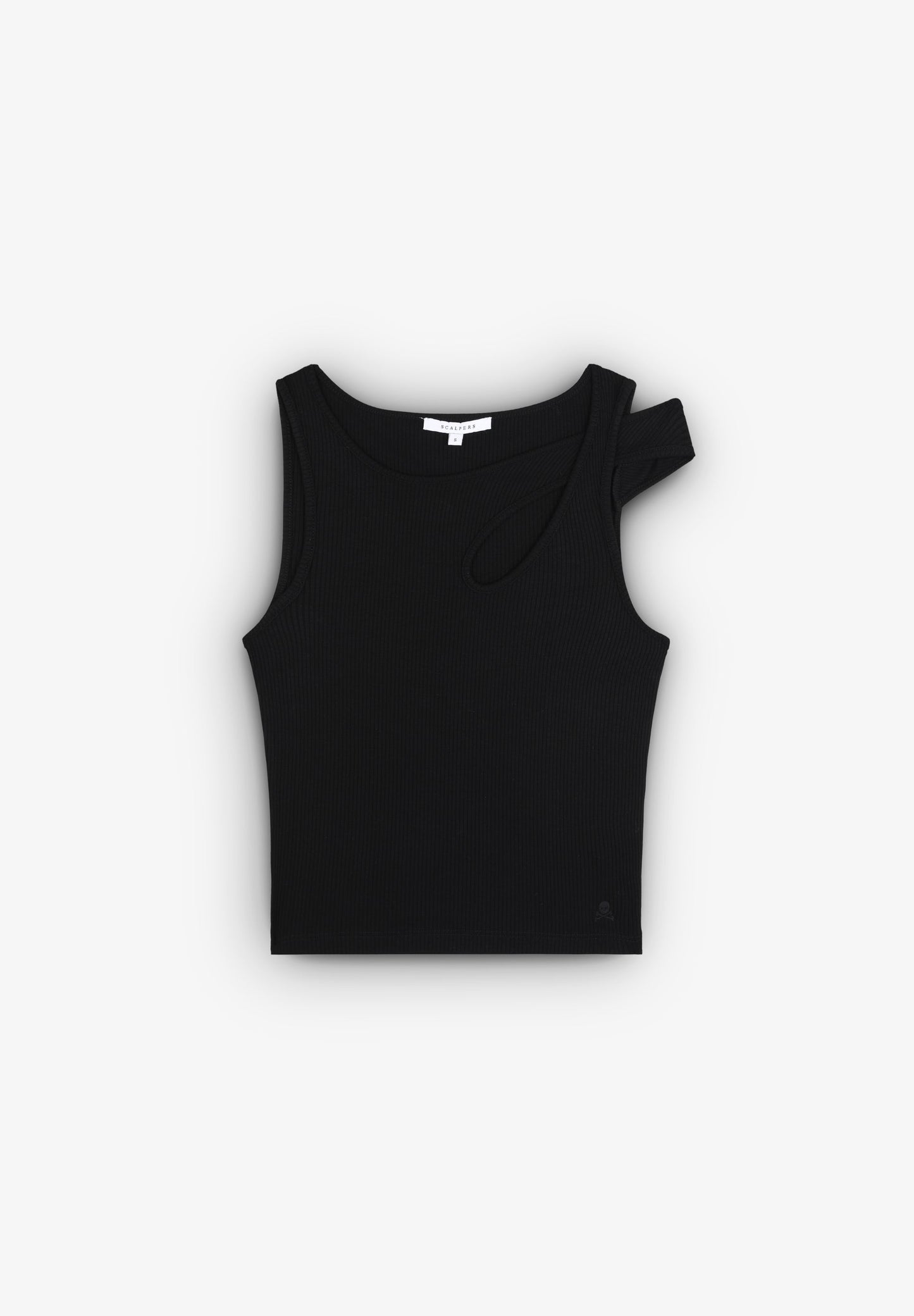 ASYMMETRIC RIBBED TANK TOP