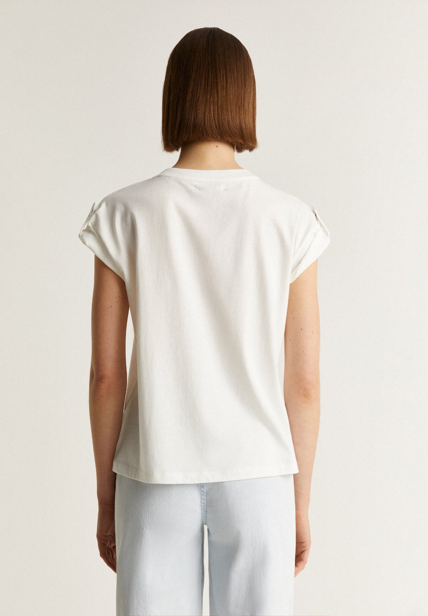 T-SHIRT WITH CRYSTAL LOGO