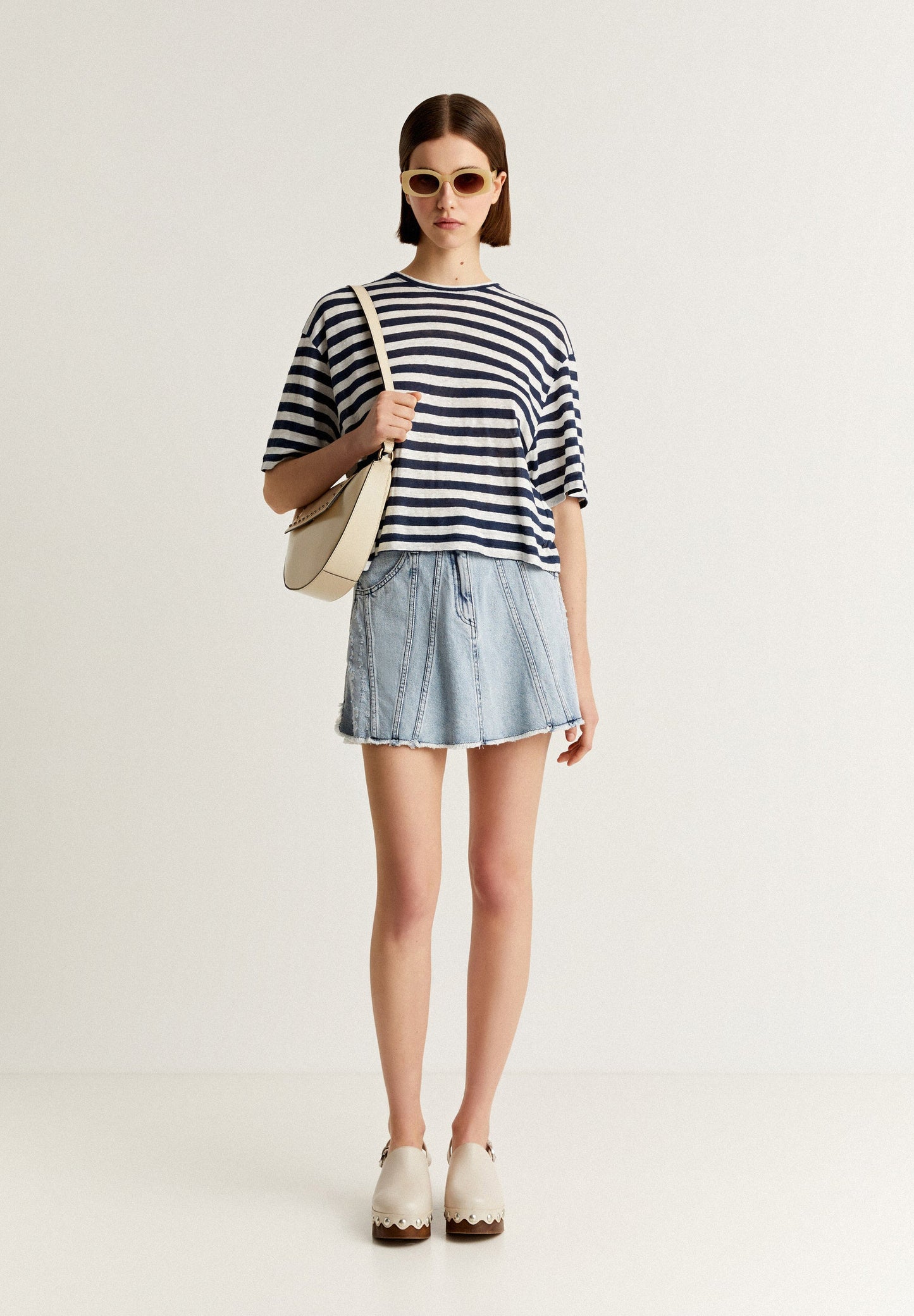STRIPED LINEN T-SHIRT
