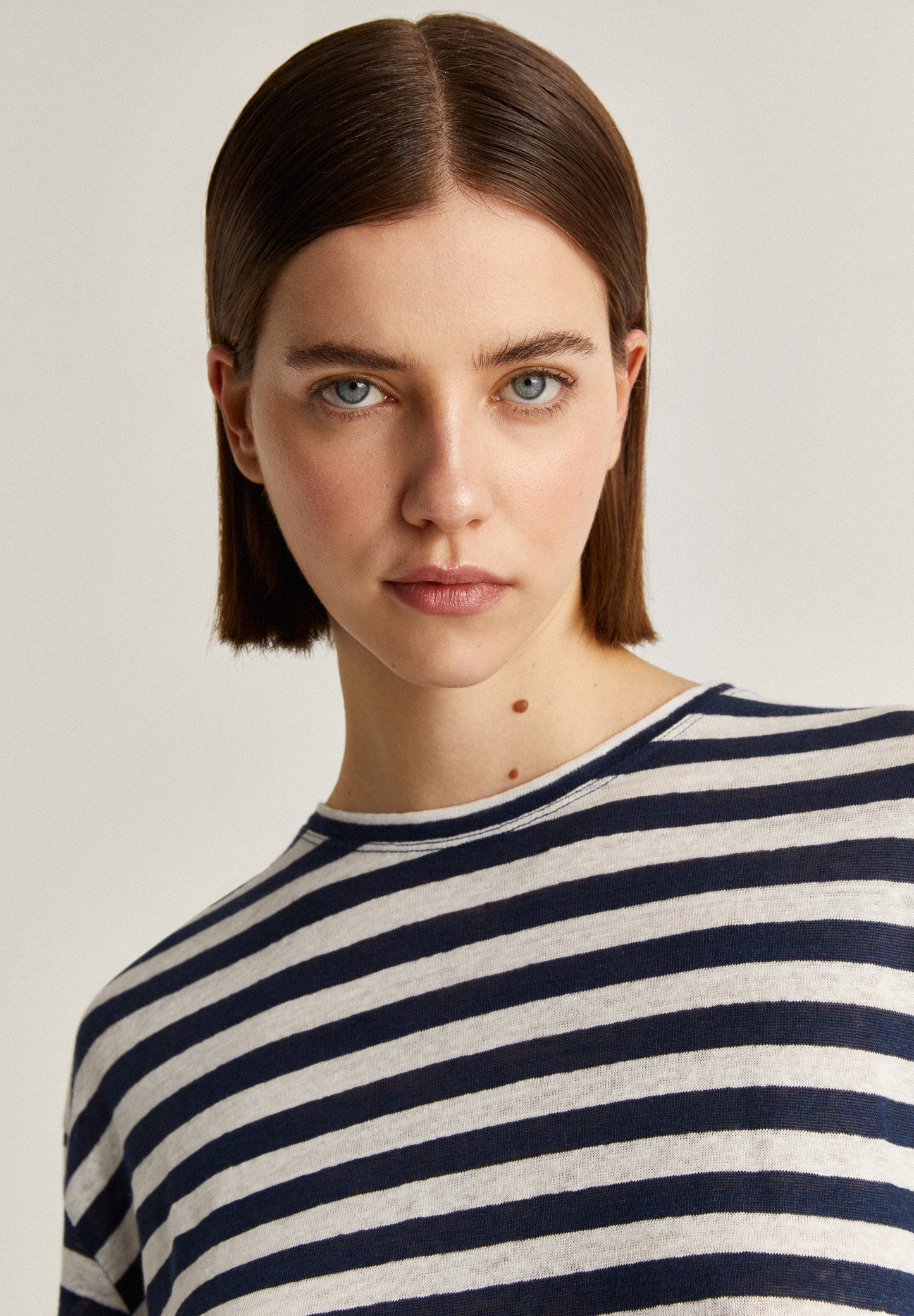 STRIPED LINEN T-SHIRT